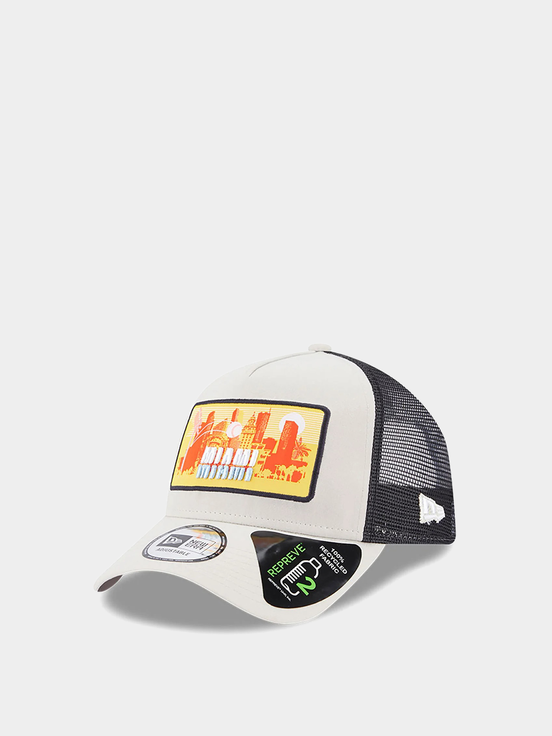 Czapka z daszkiem New Era License Plate Trucker (stone/orange)