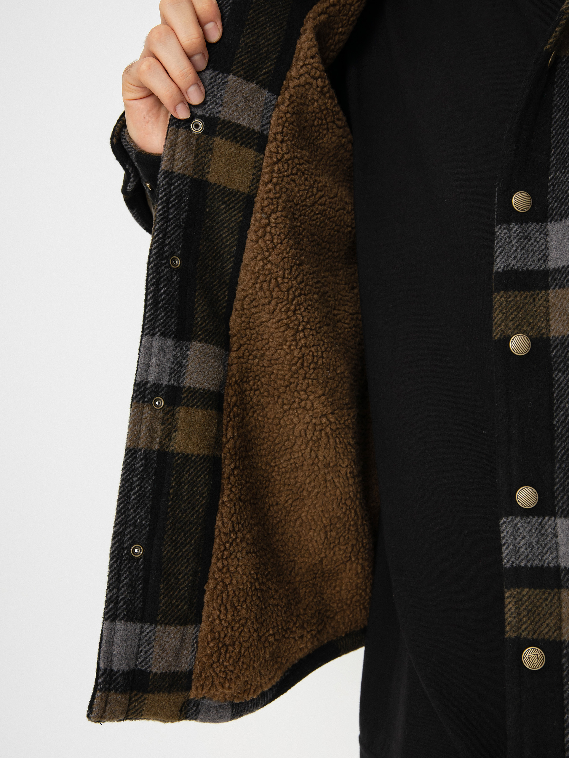 Kurtka Brixton Durham Lined (black/charcoal/desert palm)