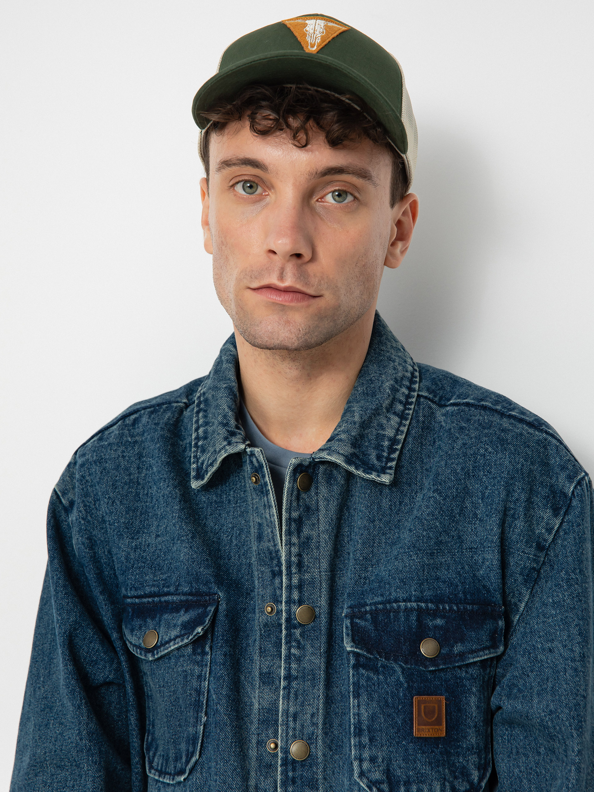 Kurtka Brixton Durham (medium wash indigo)