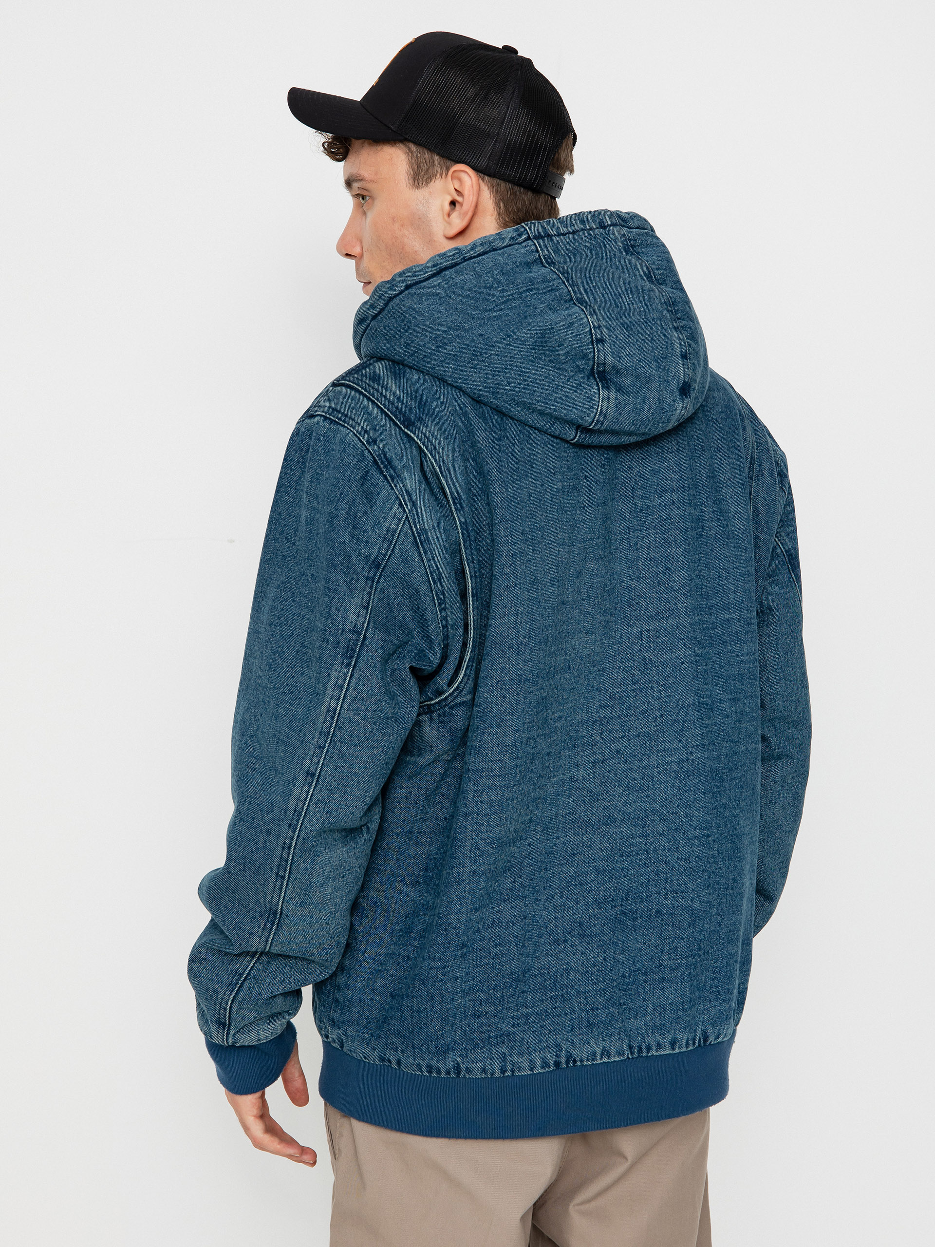 Kurtka Brixton Builders ZHD (medium wash indigo)