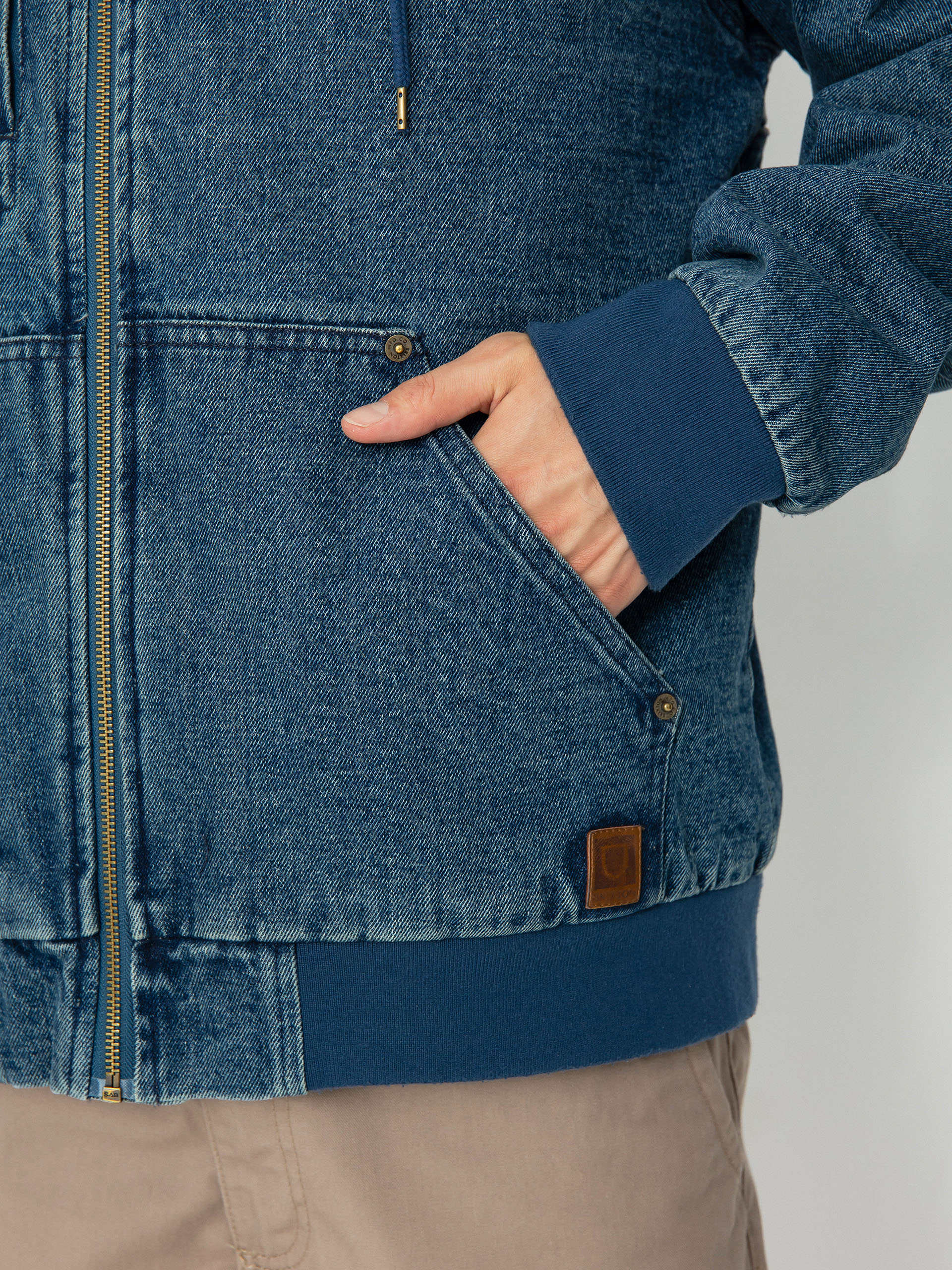 Kurtka Brixton Builders ZHD (medium wash indigo)