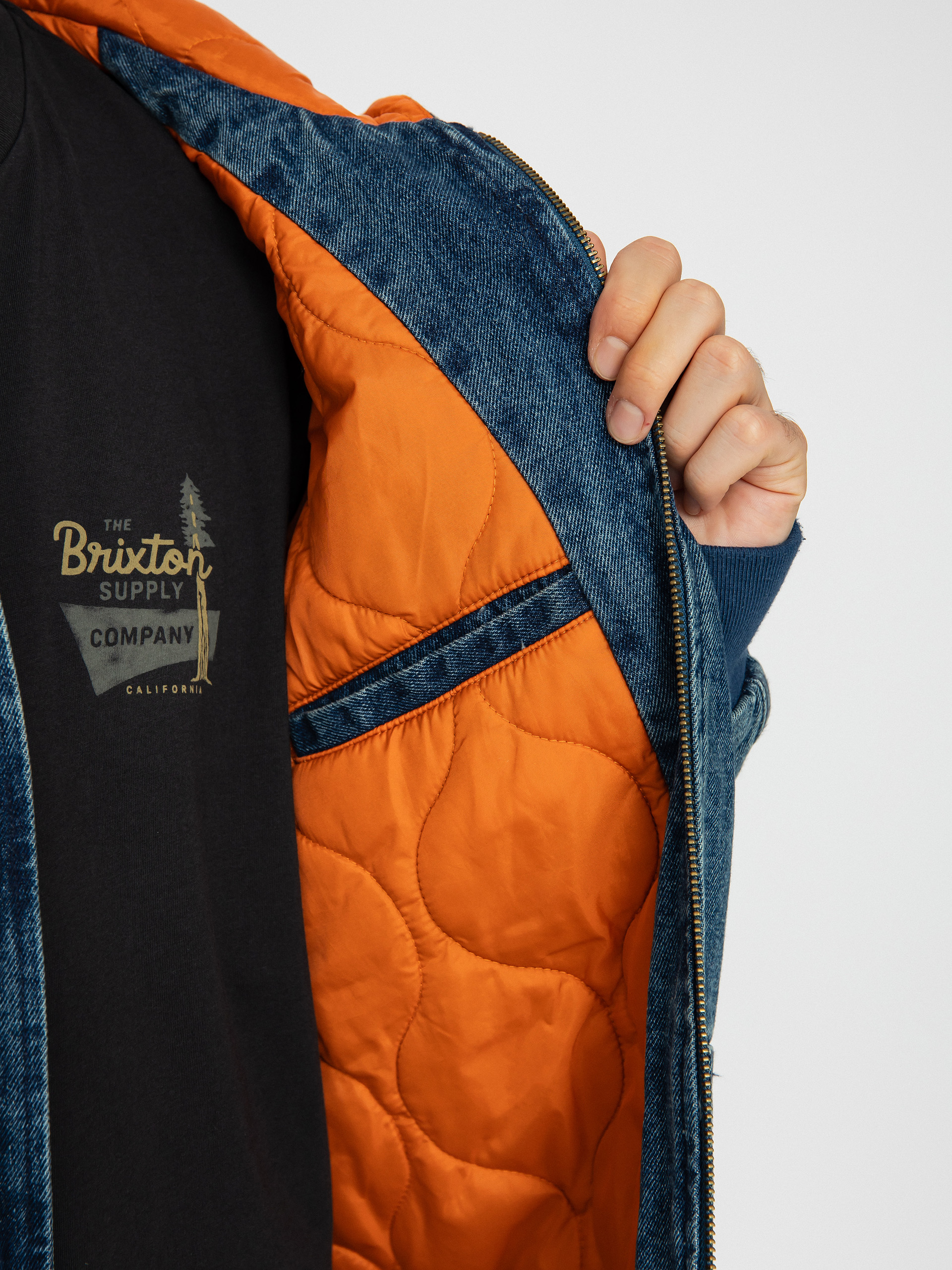 Kurtka Brixton Builders ZHD (medium wash indigo)