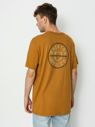 T-shirt Brixton Crest II Stt (golden brown/sand/ombre blue)