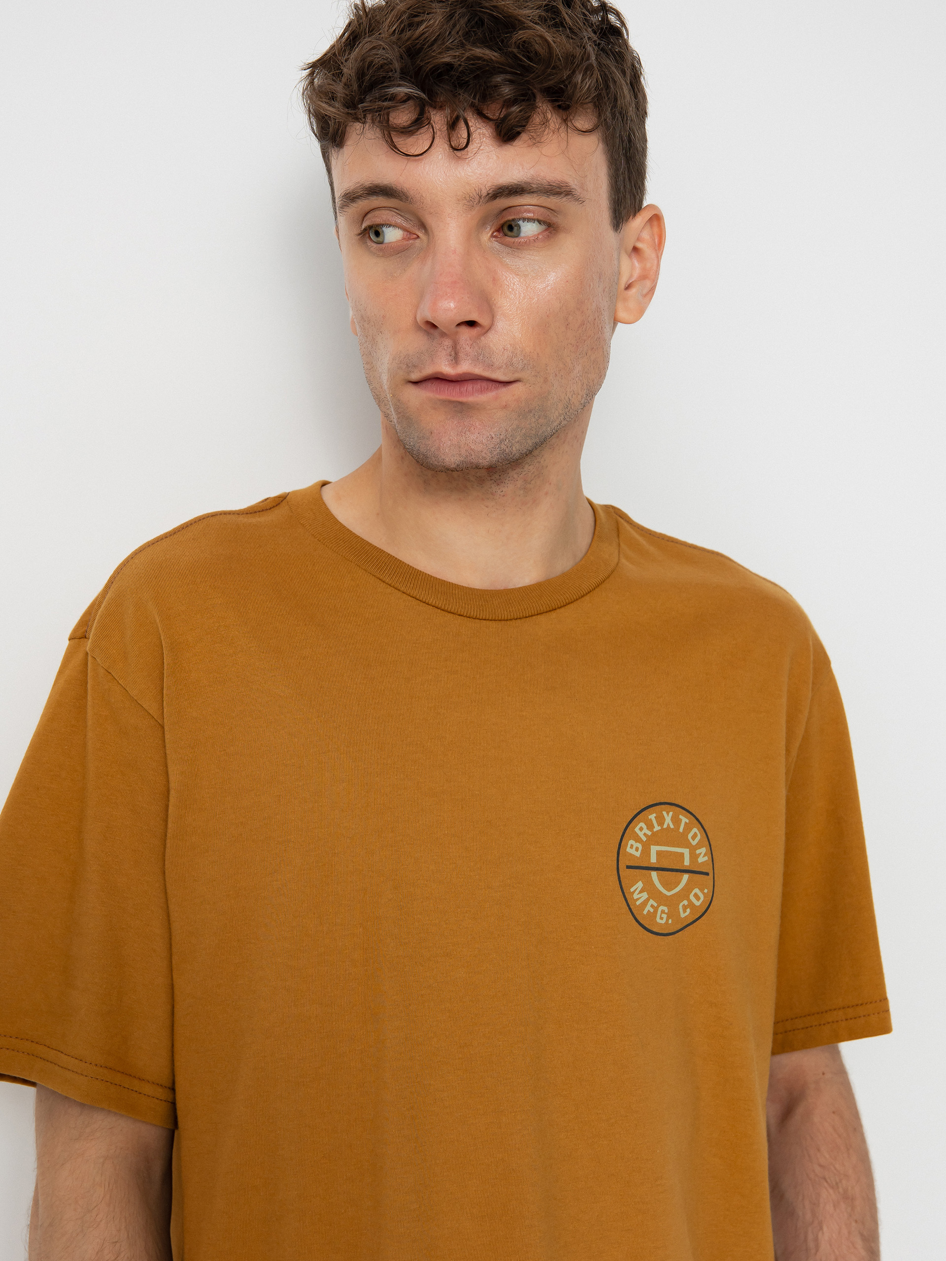 T-shirt Brixton Crest II Stt (golden brown/sand/ombre blue)