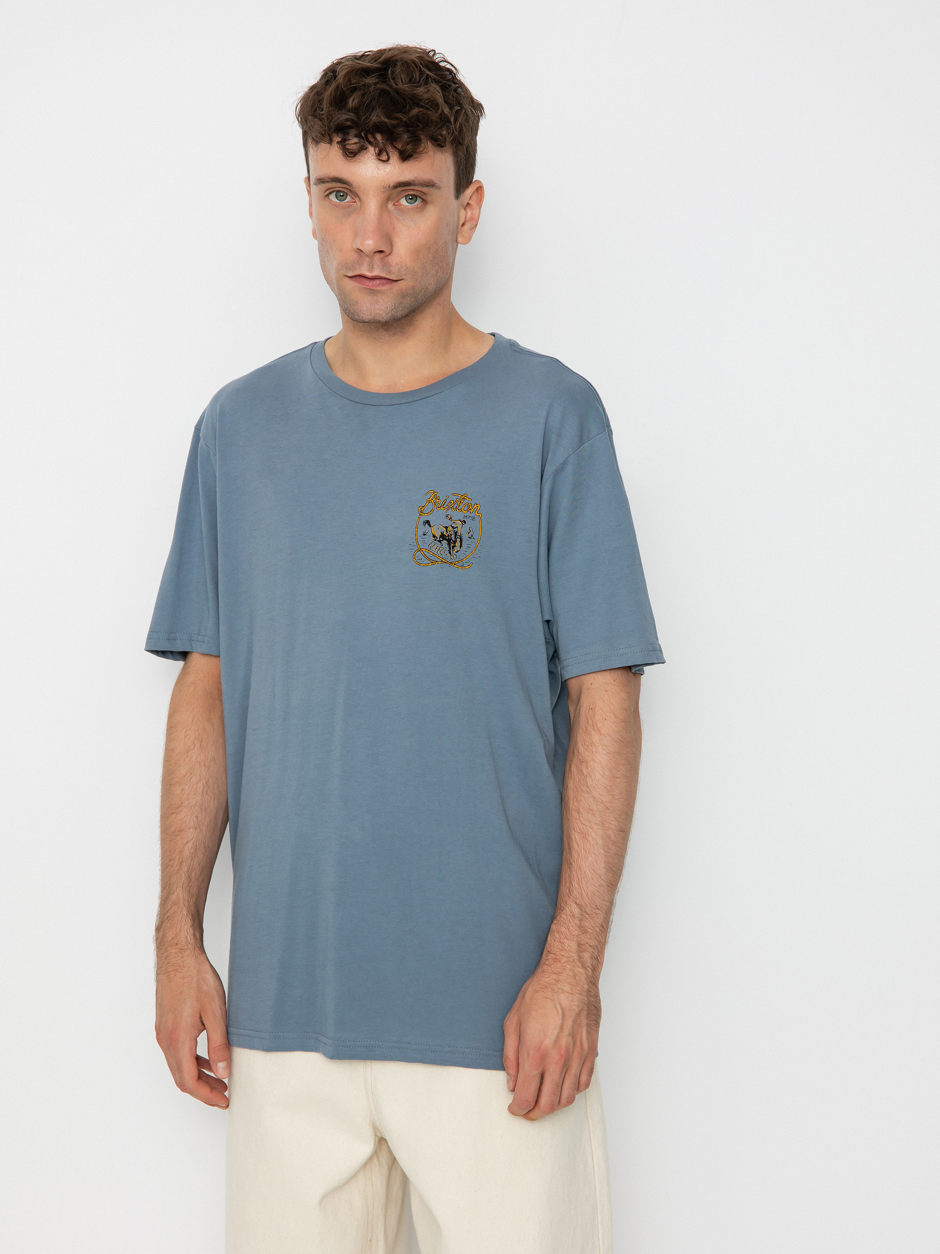 T-shirt Brixton Omaha Tlrt (flint blue)