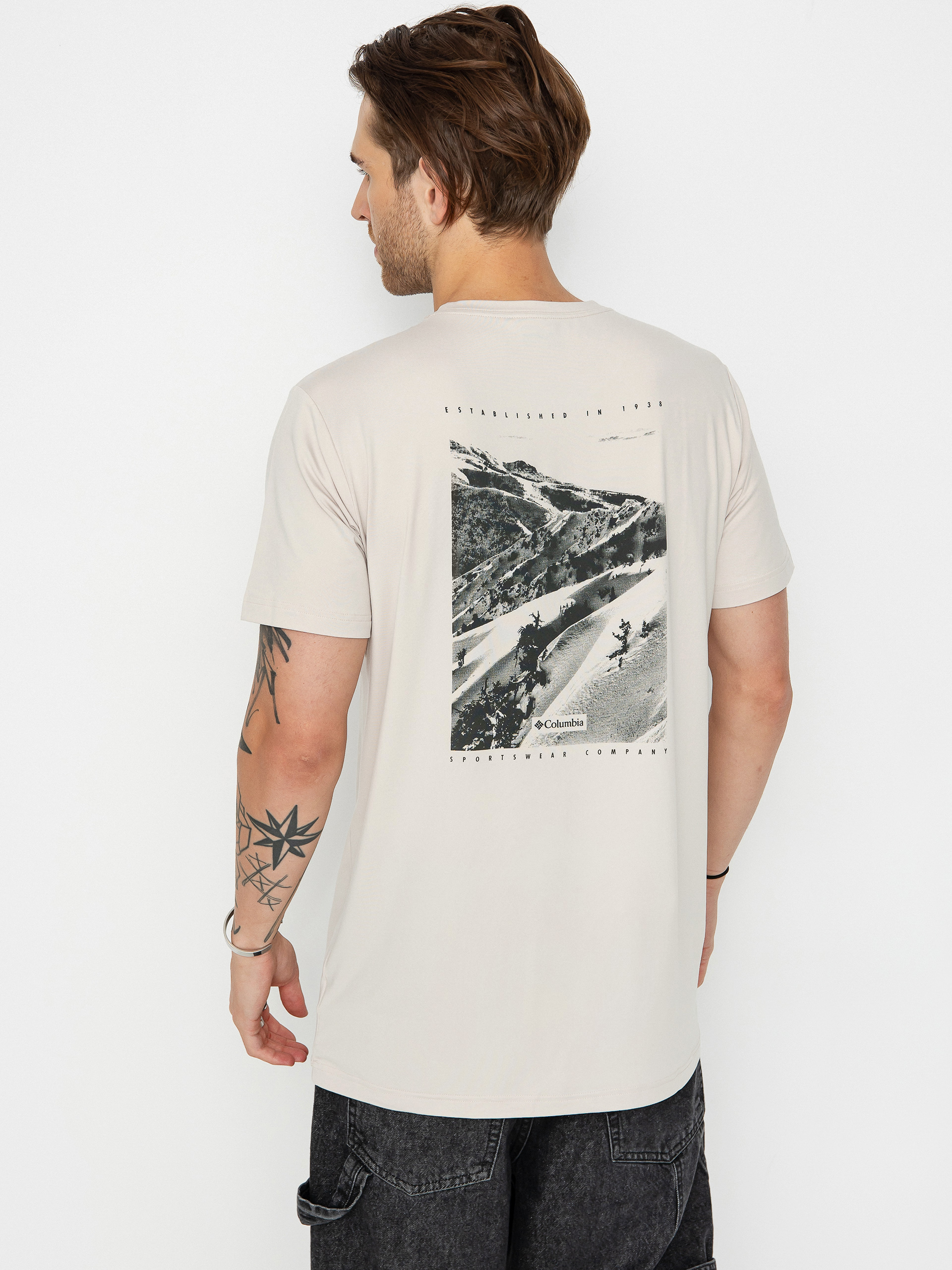 T-shirt Columbia Tech Trail (dark stone/slopes)