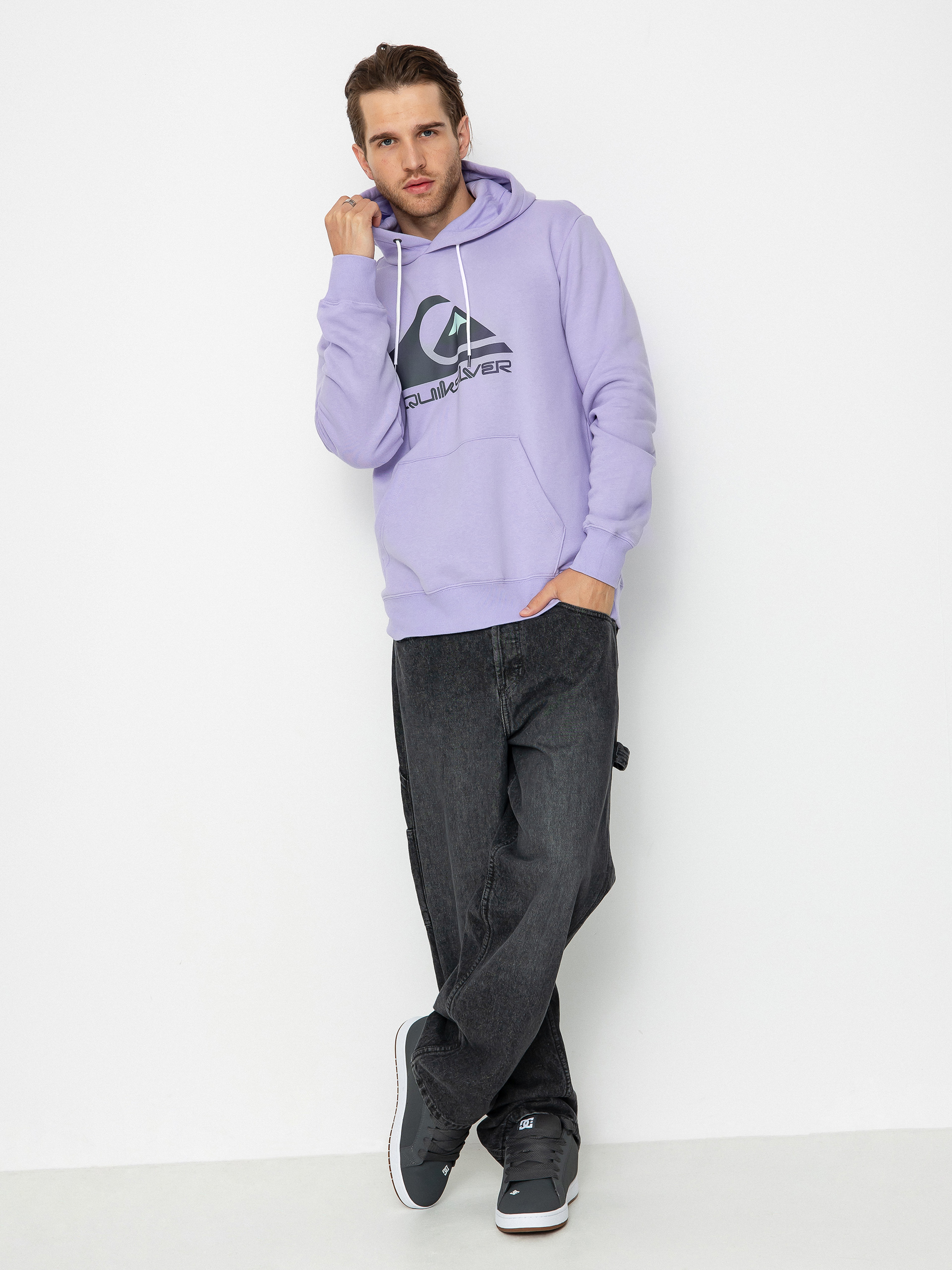 Суитшърт с качулка Quiksilver Big Logo HD (purple rose)