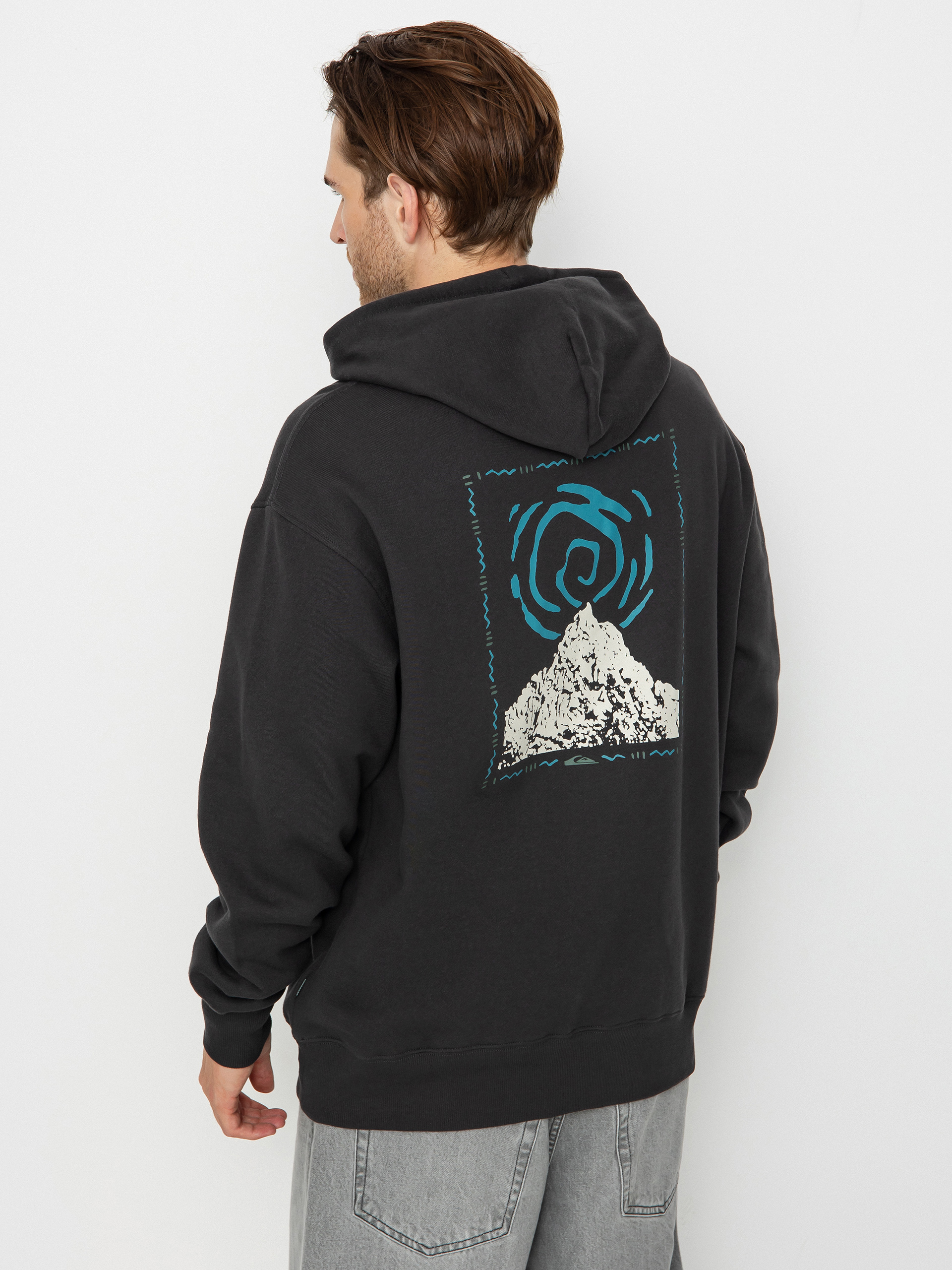 Bluza z kapturem Quiksilver Moonlit Mountai HD (phantom)