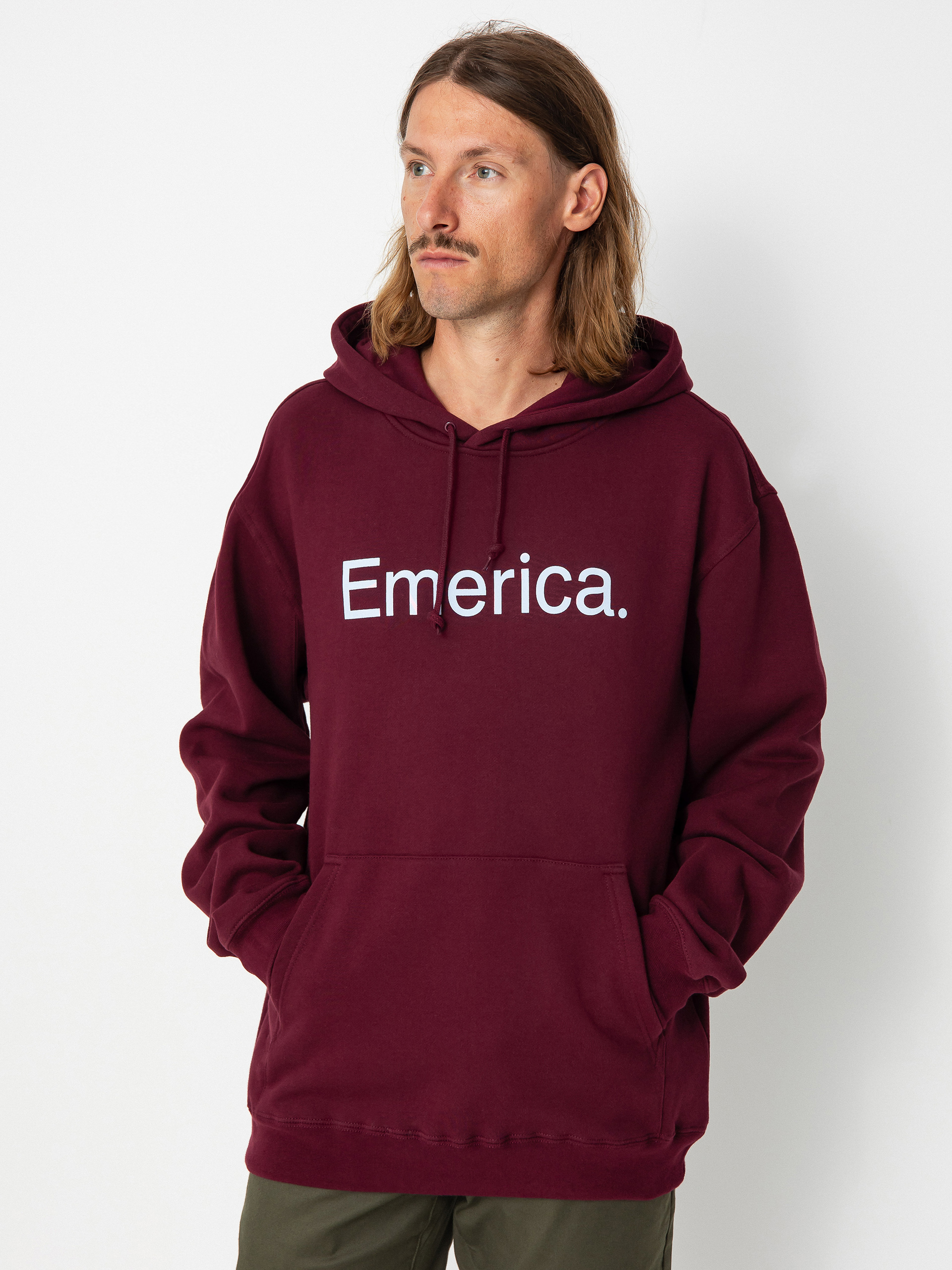 Bluza z kapturem Emerica Pure Logo HD (burgundy)