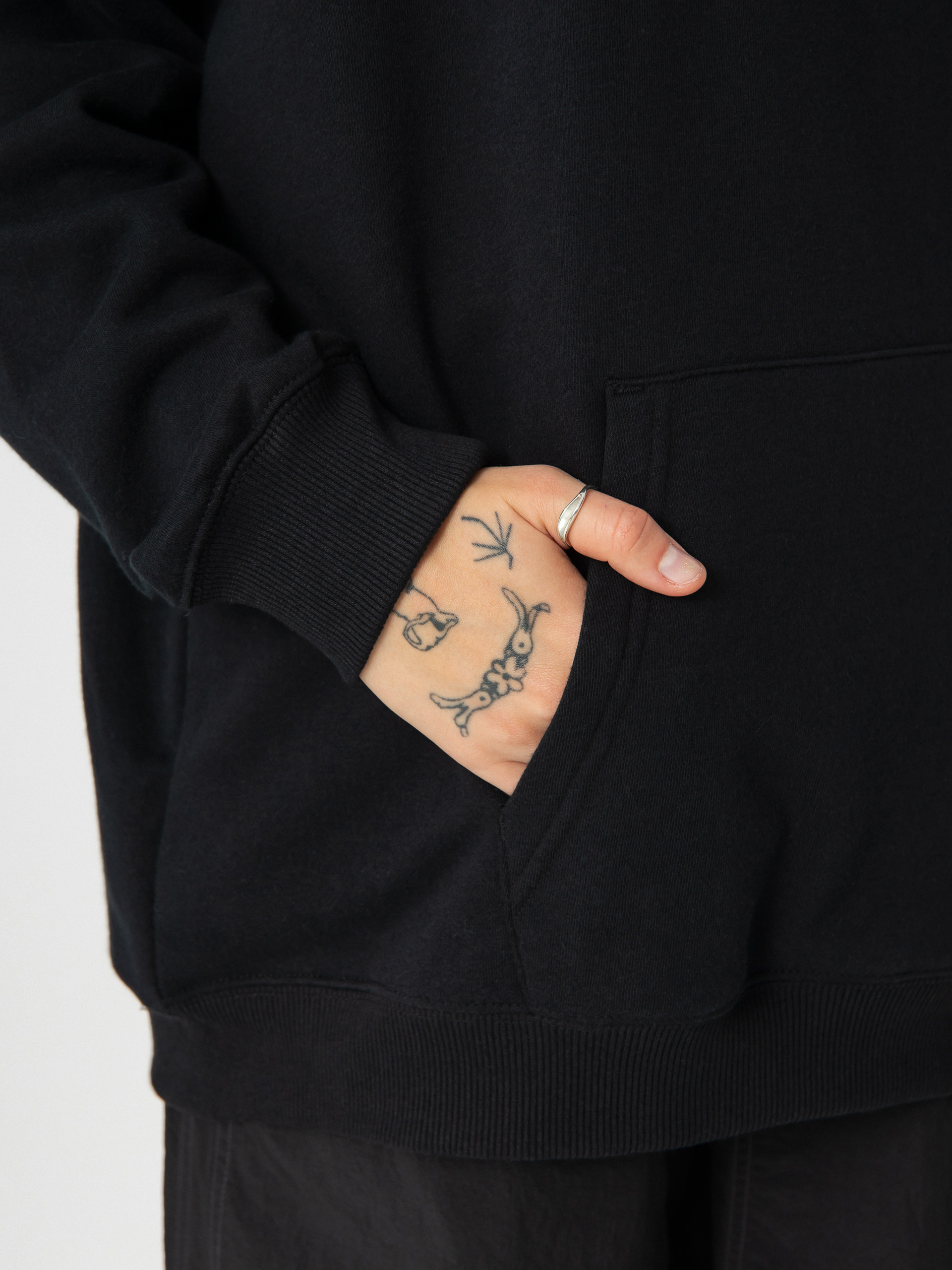 Bluza z kapturem Volcom Truly Stoked Bf HD Wmn (black)