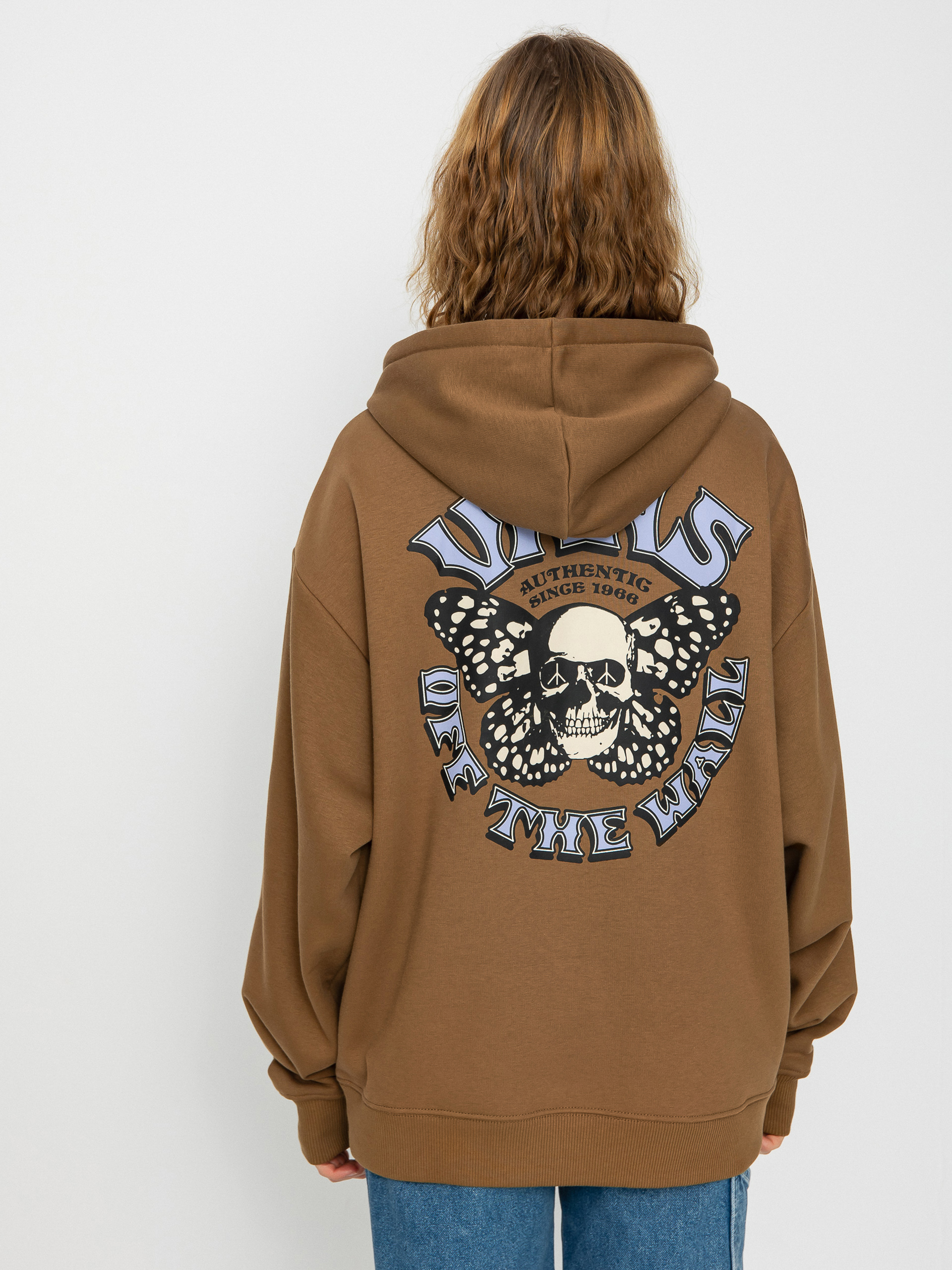 Bluza z kapturem Vans Skullyfly Os HD Wmn (music academy sepia)