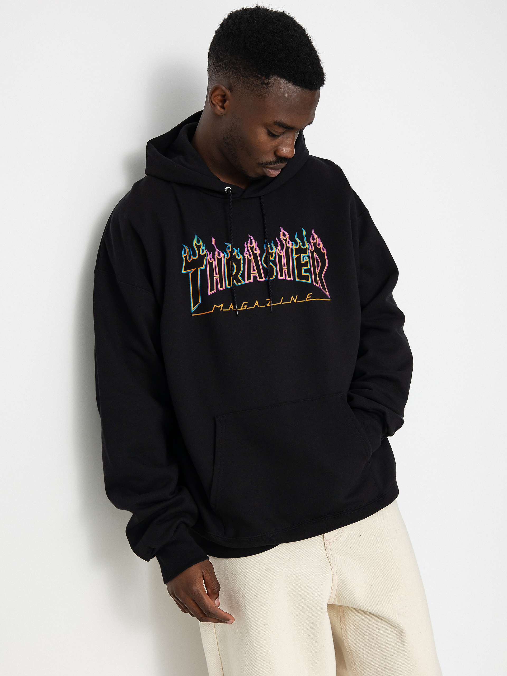 Bluza Thrasher Double Flame Neon (black)