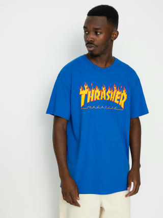 T-shirt Thrasher Flame Logo (royal blue)