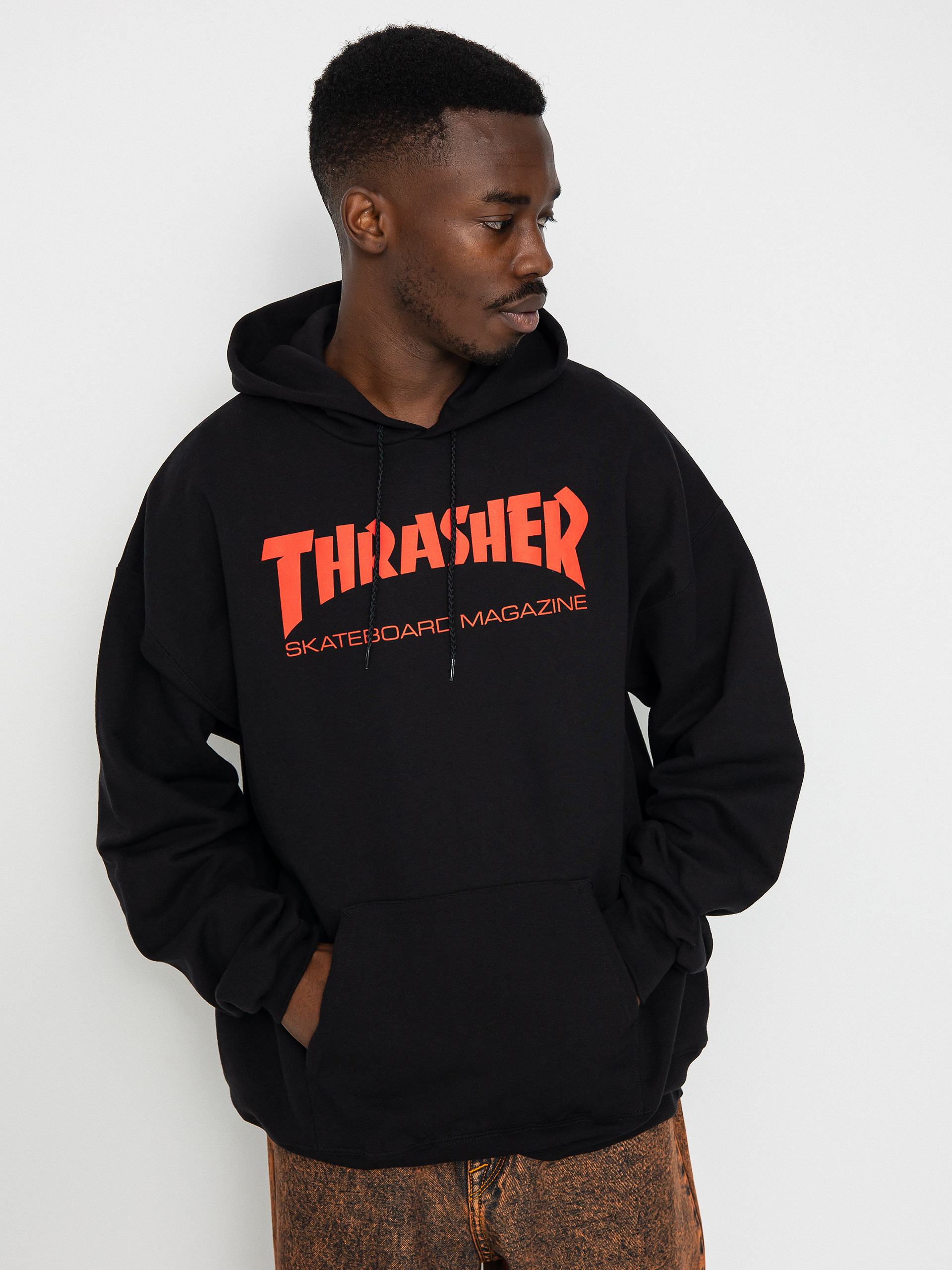 Bluza z kapturem Thrasher Skate Mag HD (black/red)