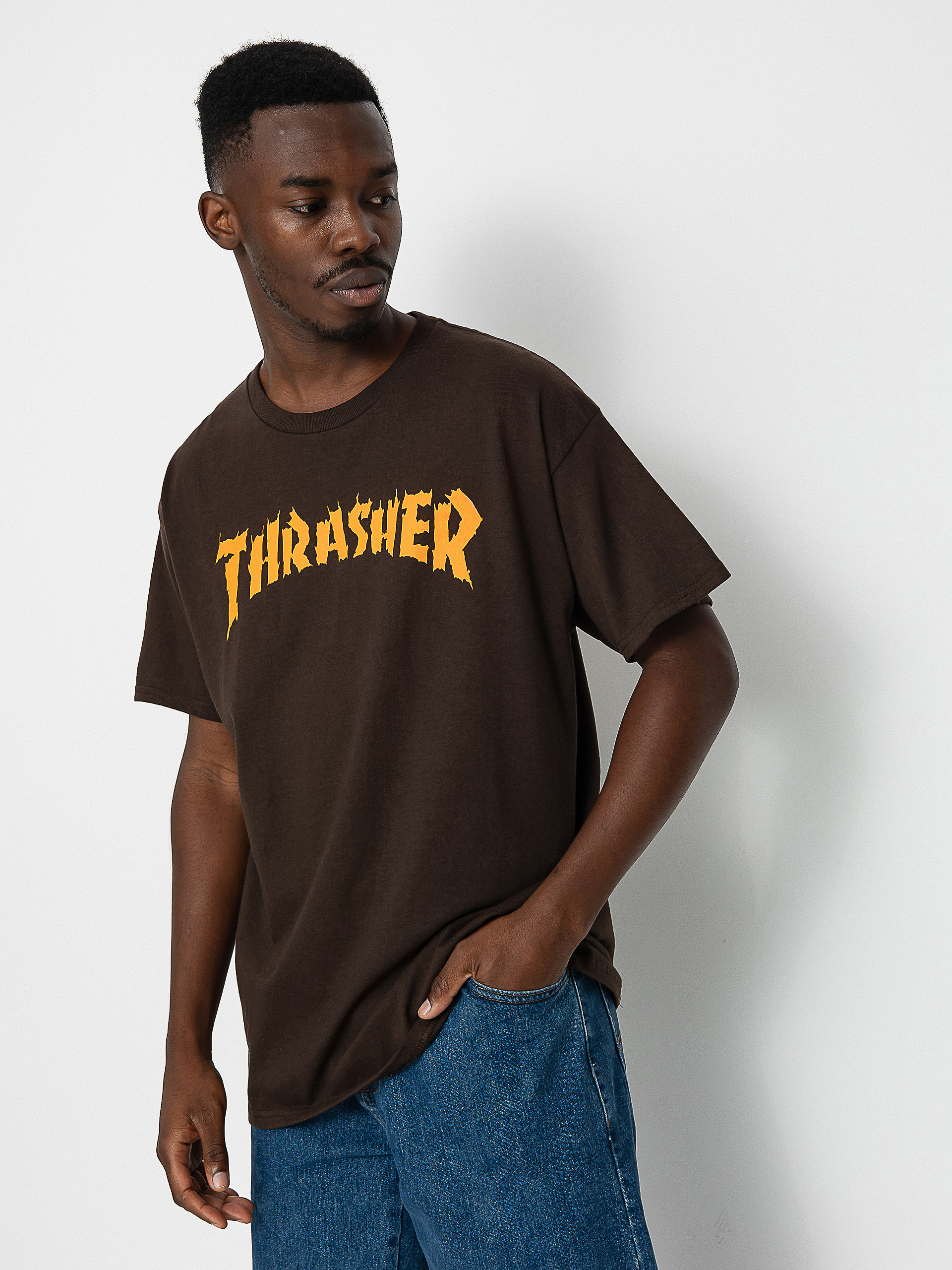 T-shirt Thrasher Burn It Down (dark chocolate)