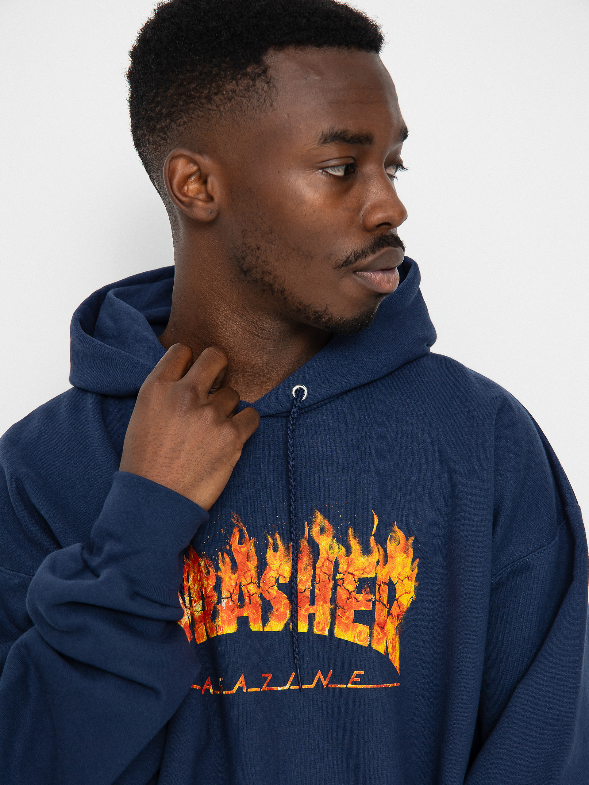 Bluza z kapturem Thrasher Inferno HD (navy)