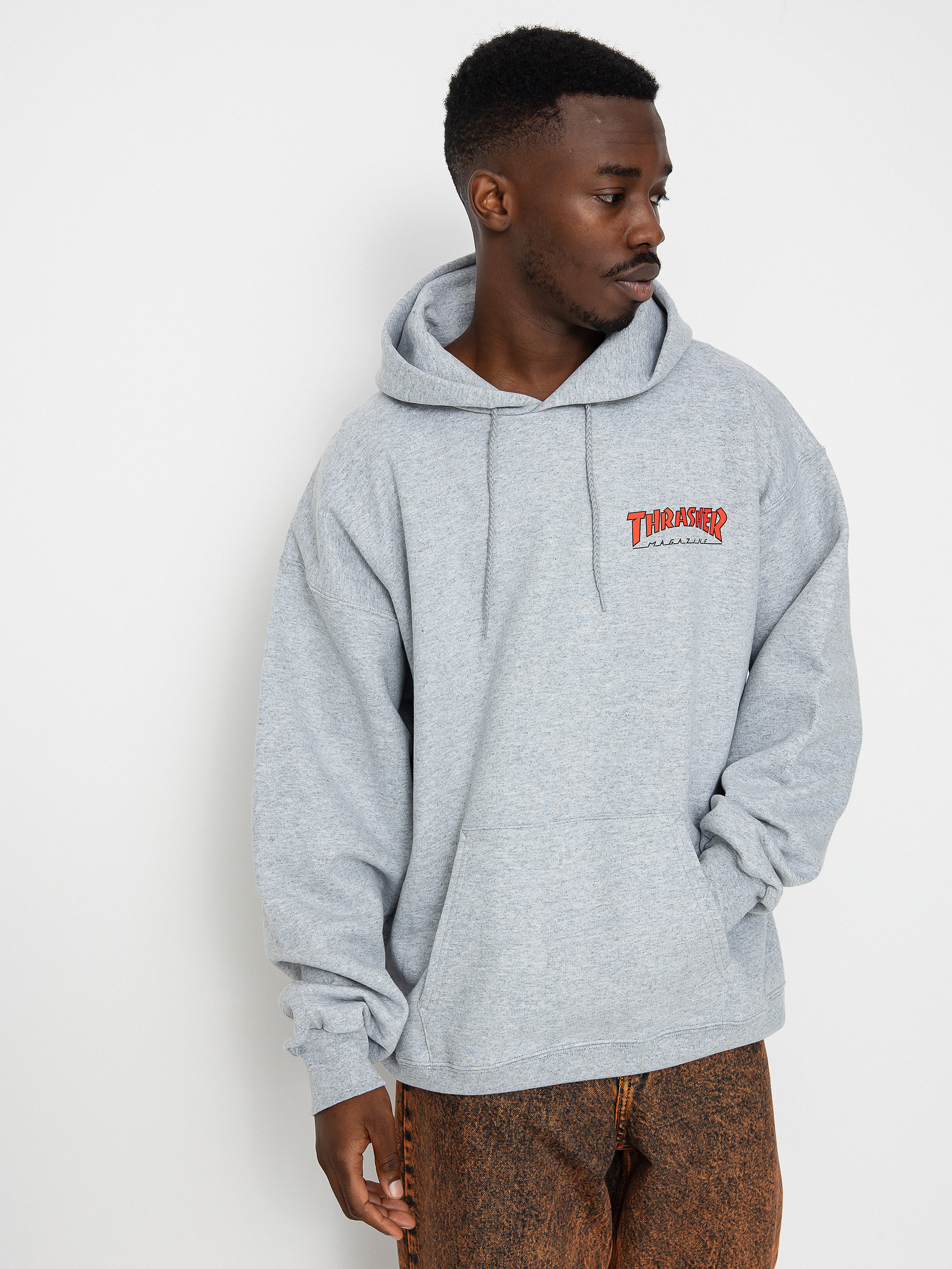 Bluza z kapturem Thrasher Little Outline HD (gray)