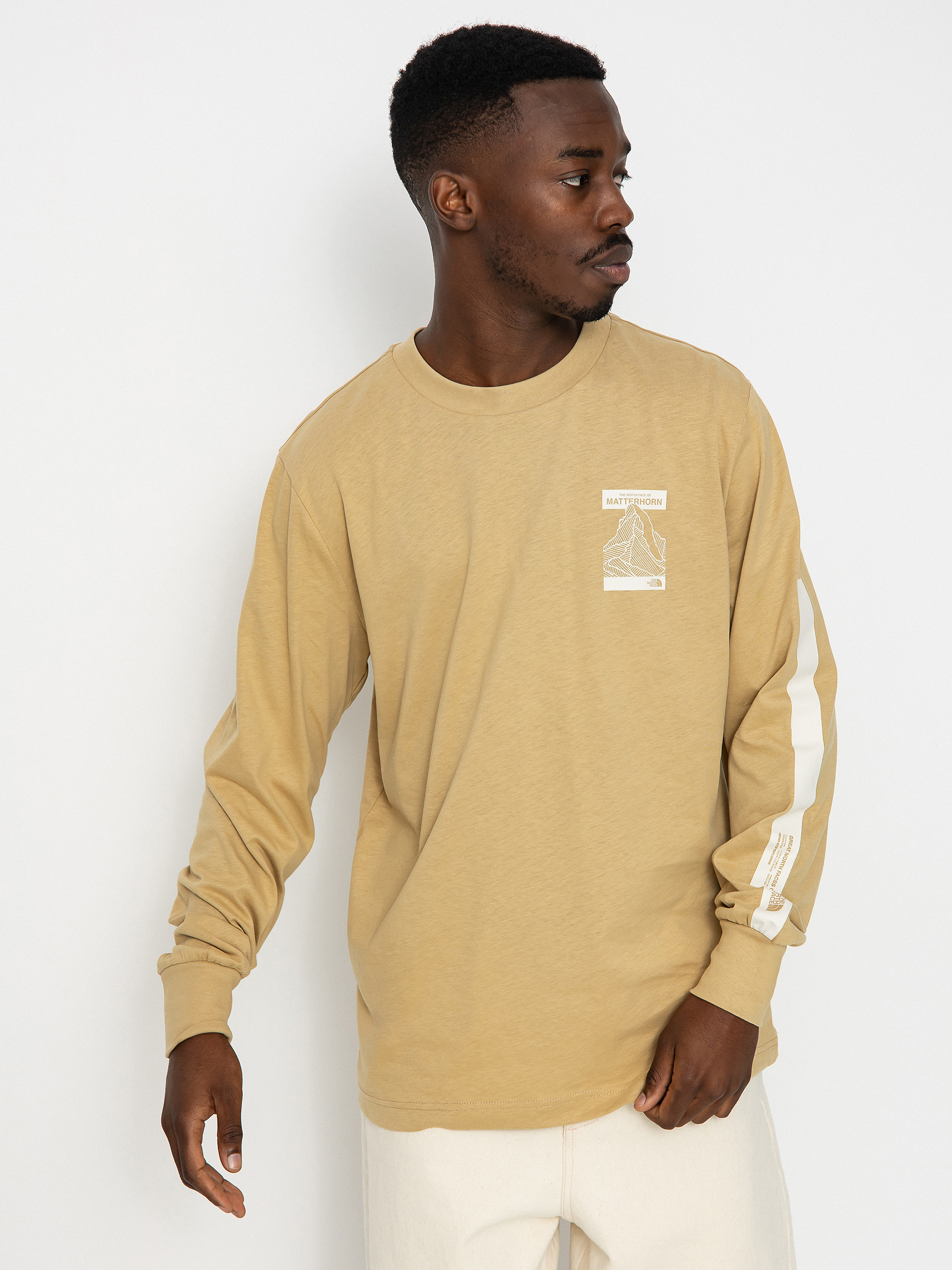 Longsleeve The North Face Matterhorn Face (khaki stone)