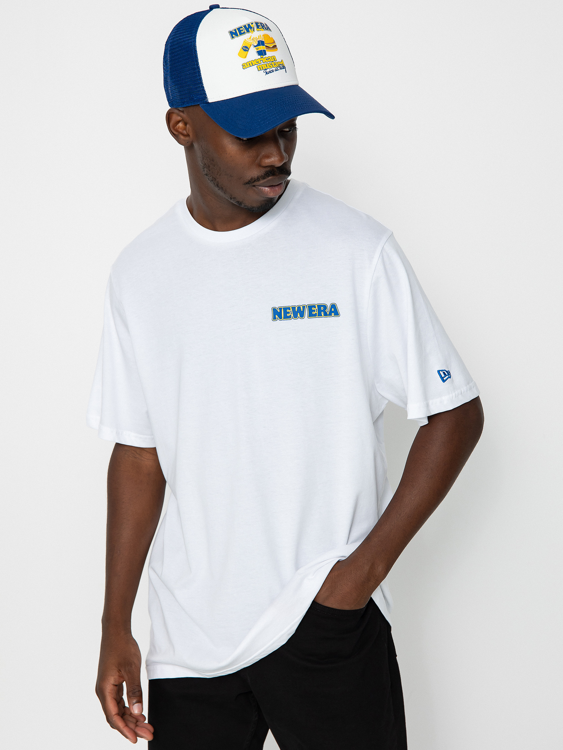 T-shirt New Era Food Graphic (white/blue)