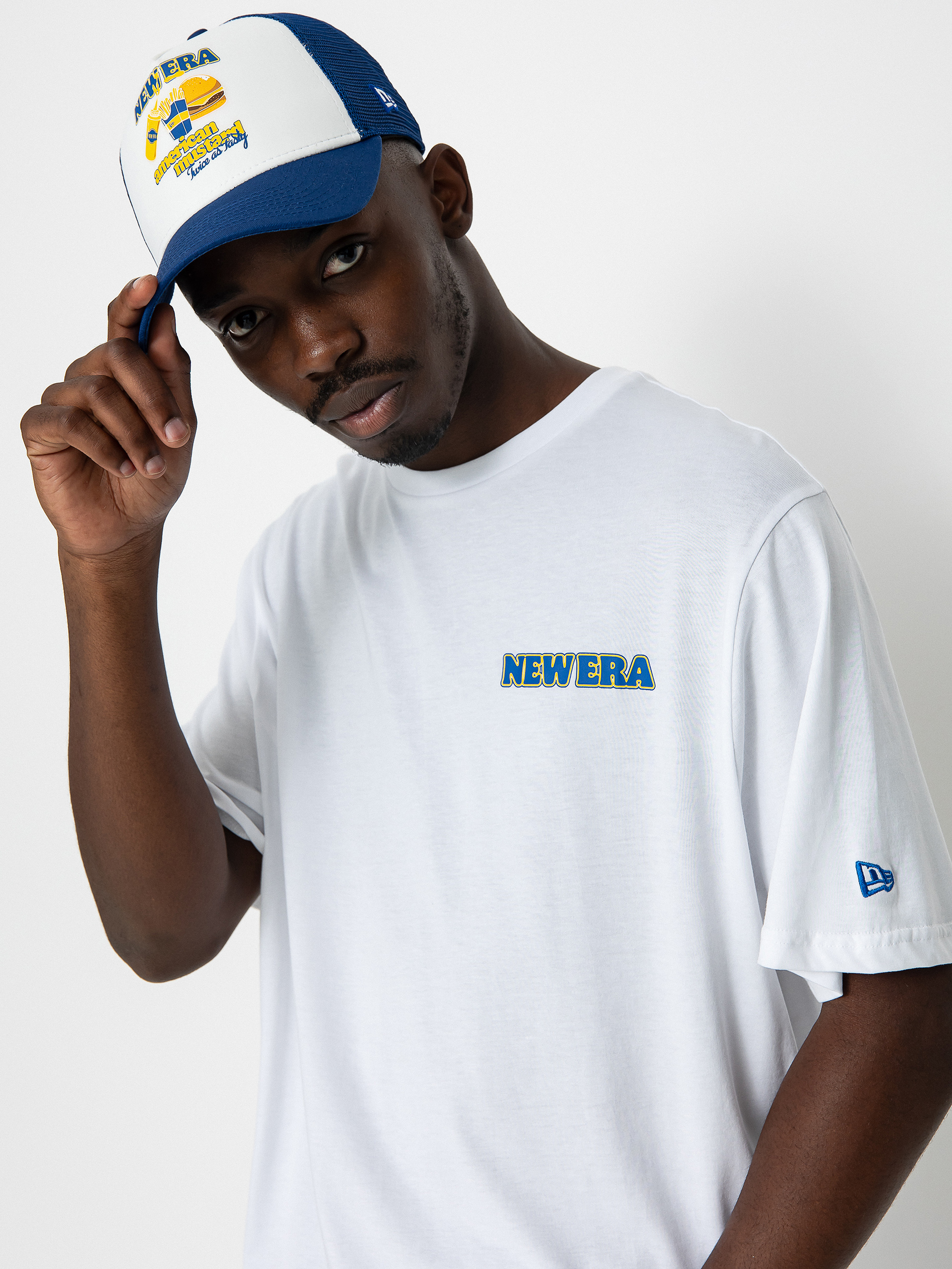 T-shirt New Era Food Graphic (white/blue)