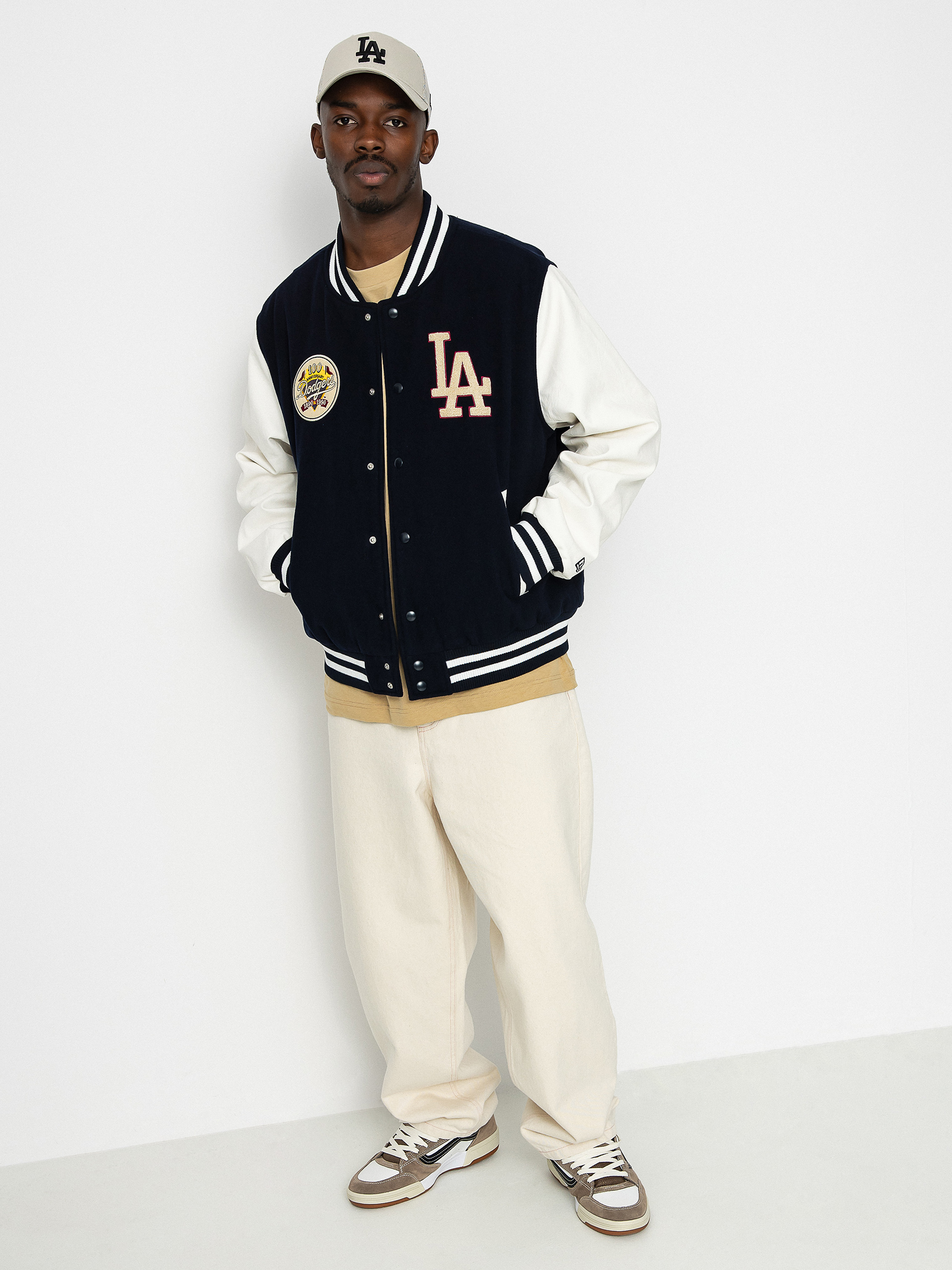 Kurtka New Era MLB Varsity Los Angeles Dodgers (navy/off white)