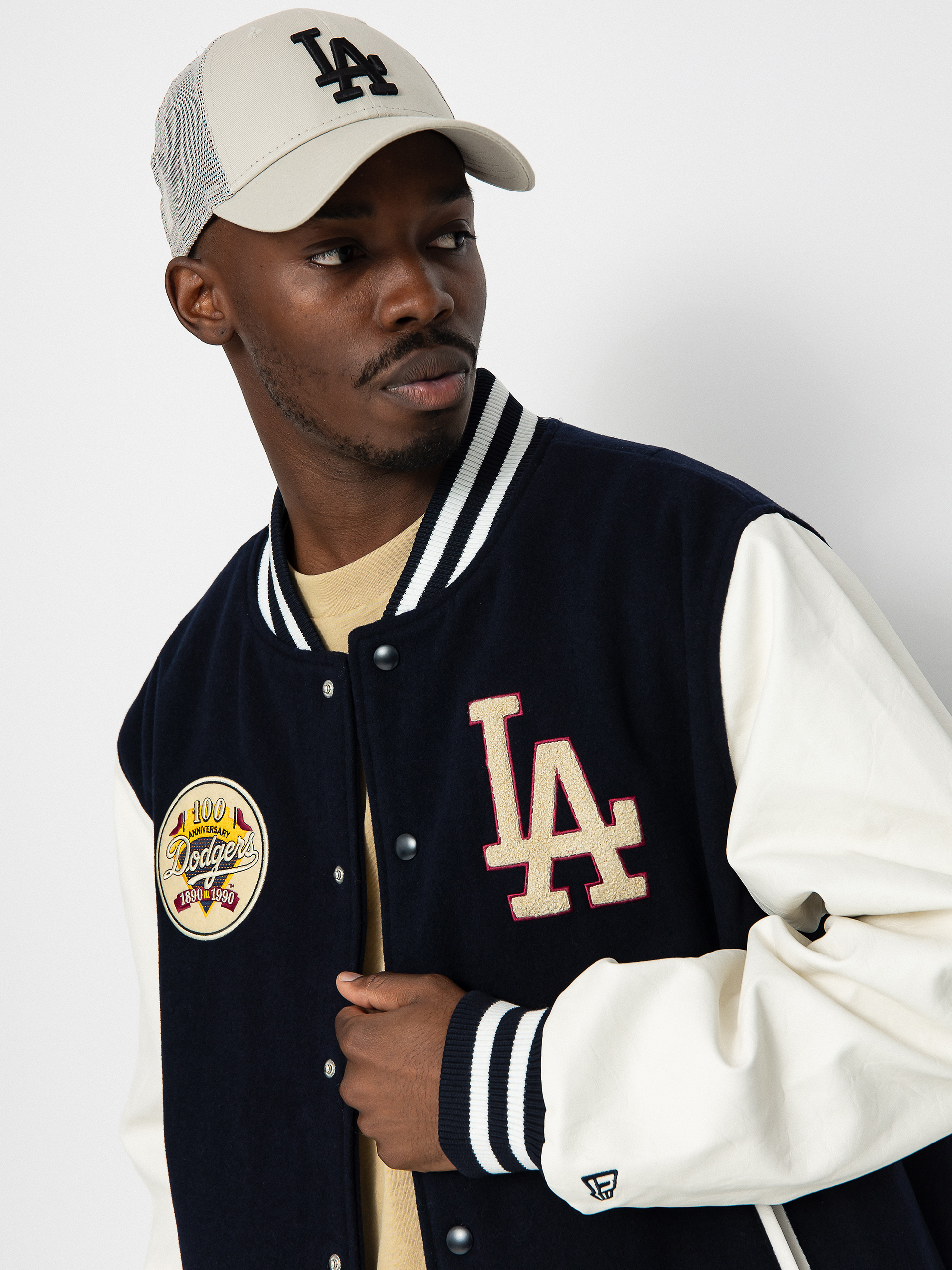 Kurtka New Era MLB Varsity Los Angeles Dodgers (navy/off white)