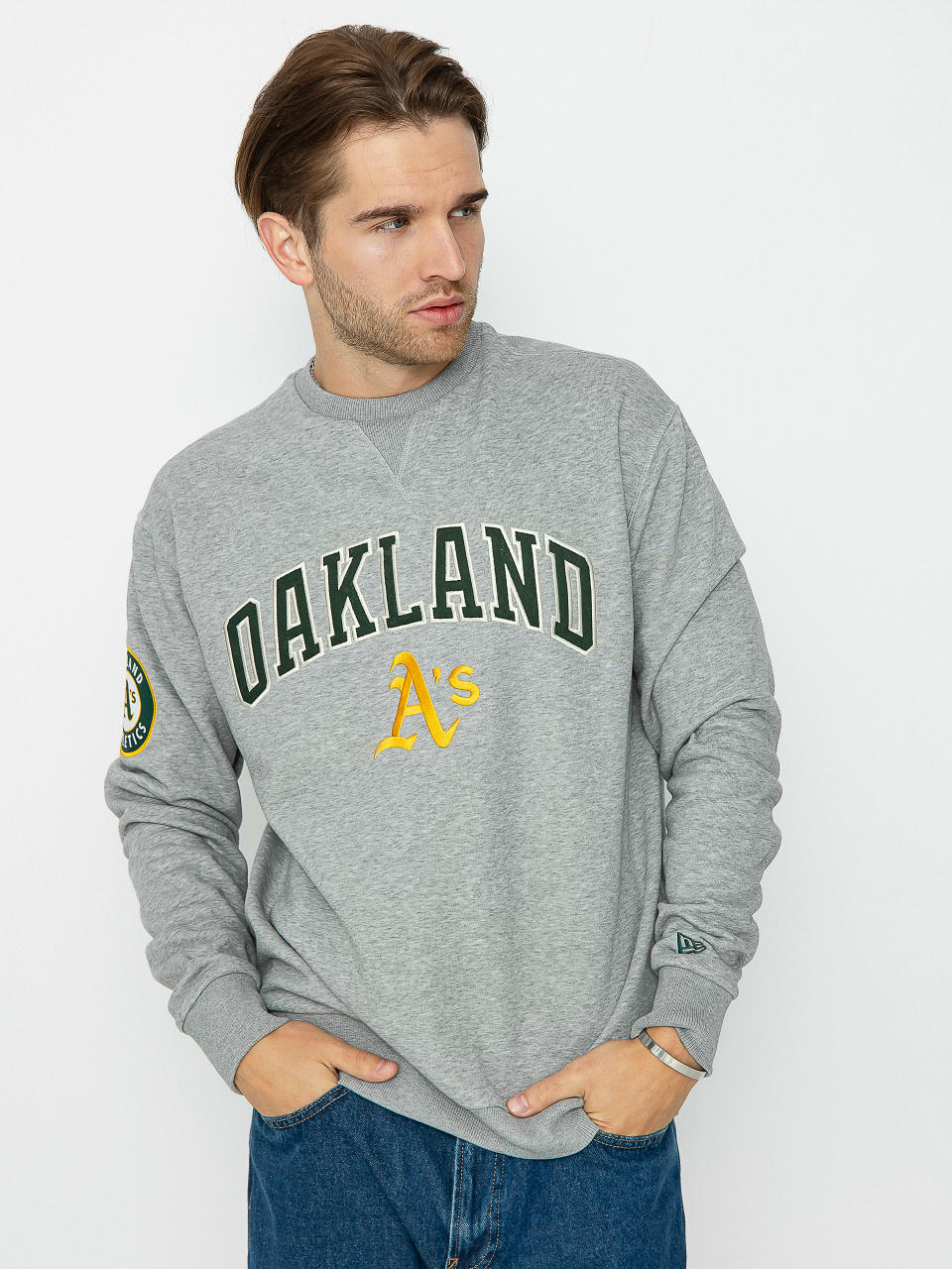 Bluza New Era MLB Oakland Atheltics (heather grey/dark green)