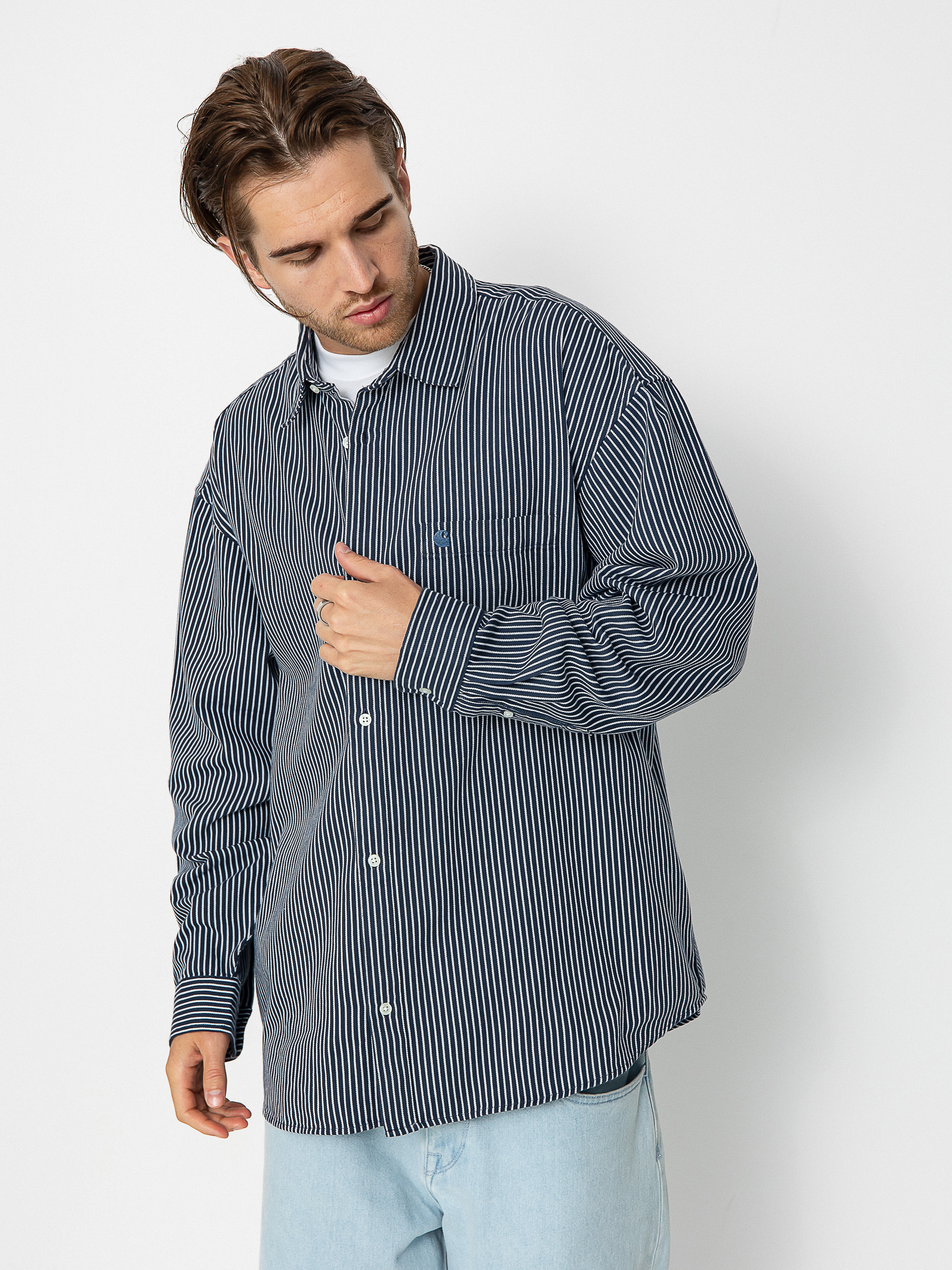 Koszula Carhartt WIP Kyle (kyle stripe white/blue)