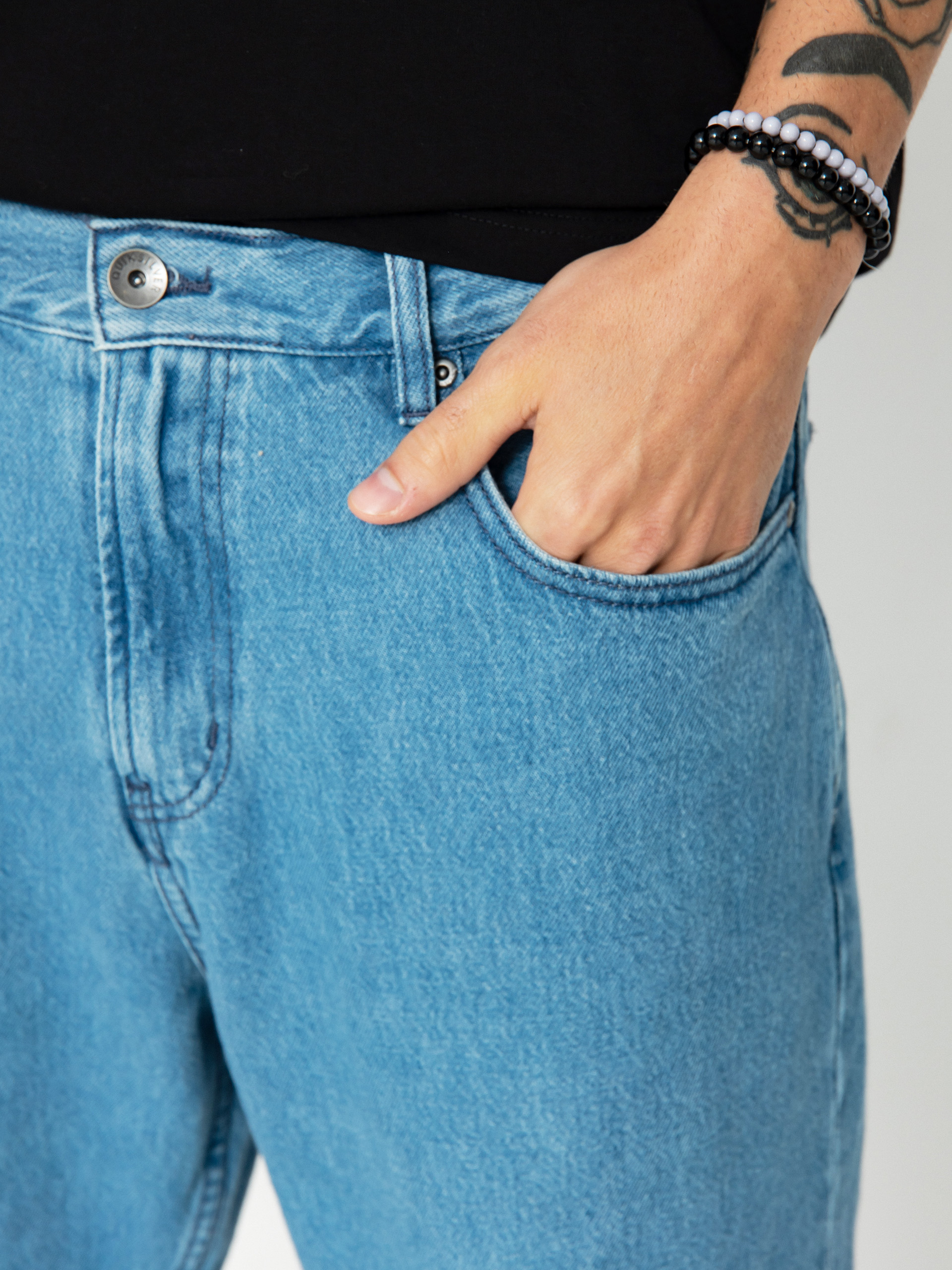 Spodnie Quiksilver Baggy Nineties Wash (ashley blue)