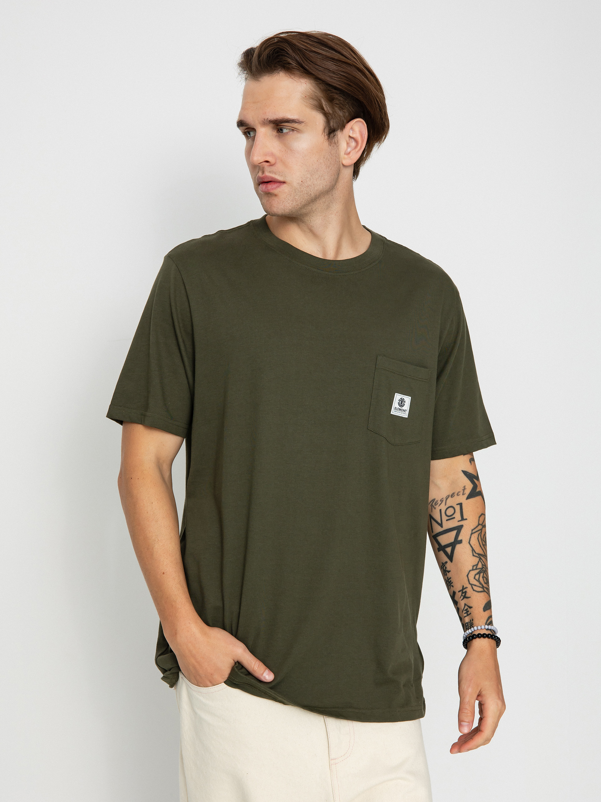 T-shirt Element Basic Pocket Label (forest night)