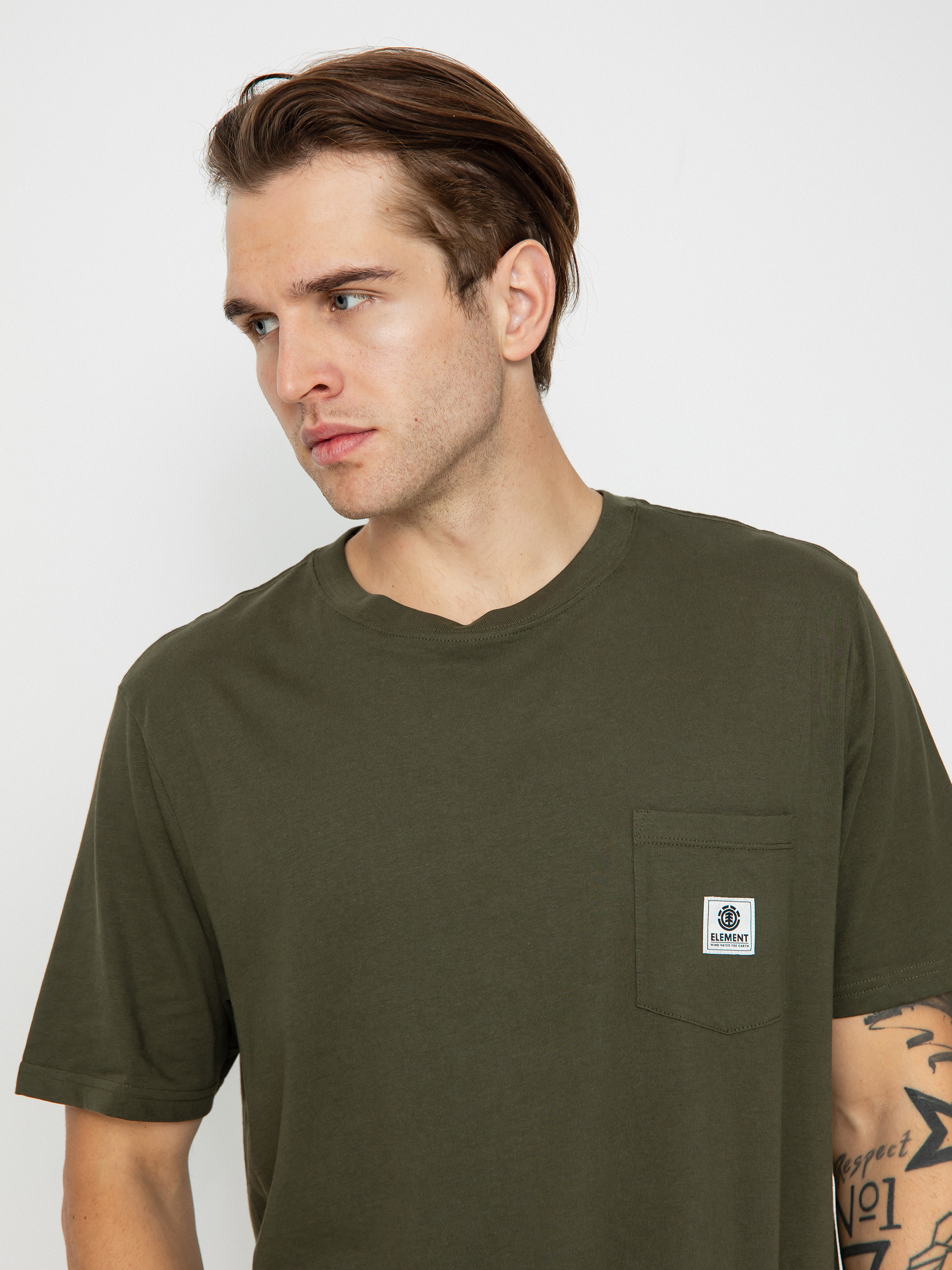 T-shirt Element Basic Pocket Label (forest night)