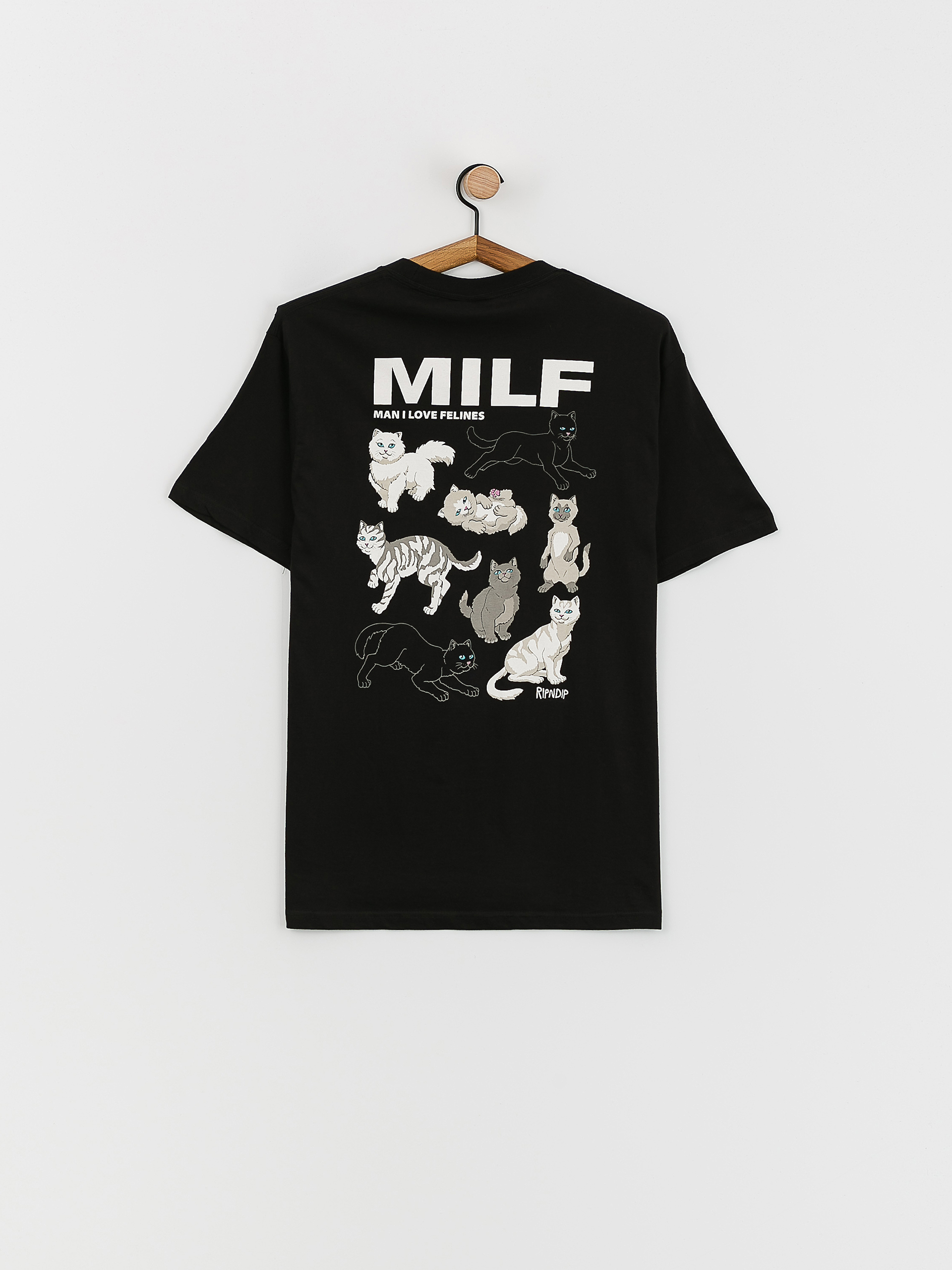 T-shirt RipNDip Man I Love Felines (black)