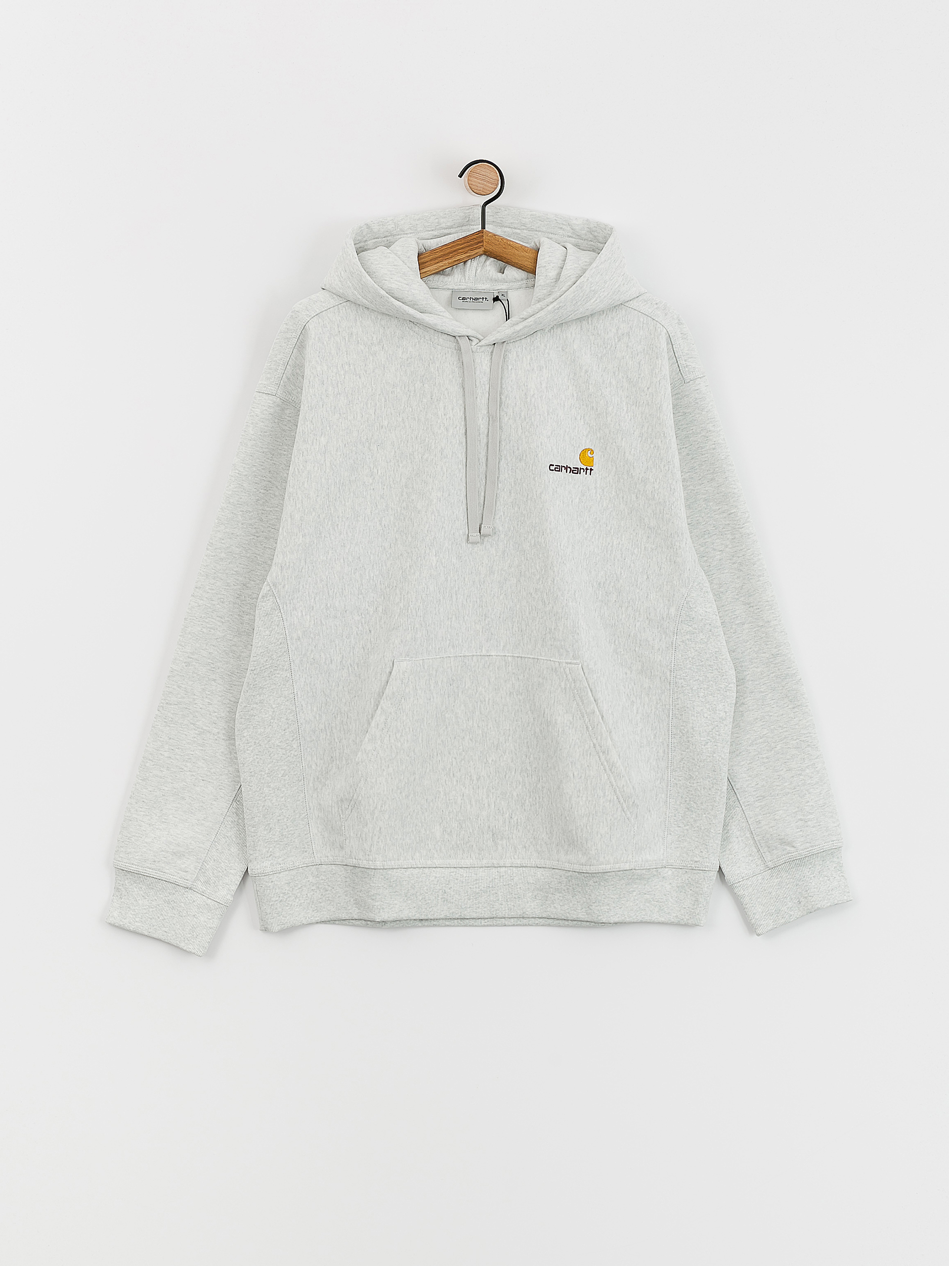 Bluza z kapturem Carhartt WIP American Script HD (ash heather)