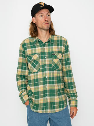 Риза Brixton Bowery Flannel Ls (washed pine needle/washed gold)