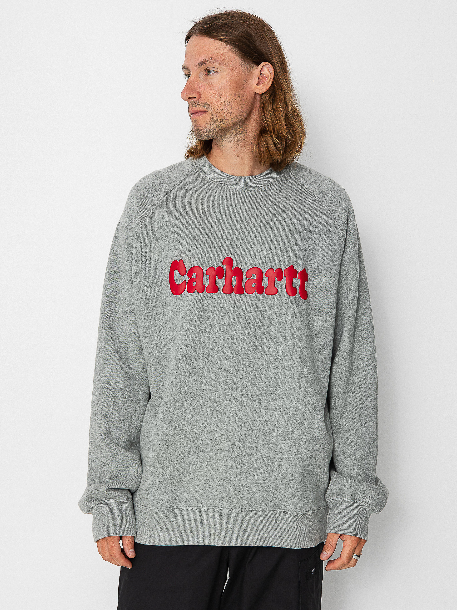 Bluza Carhartt WIP Bubbles (grey heather/cherry)