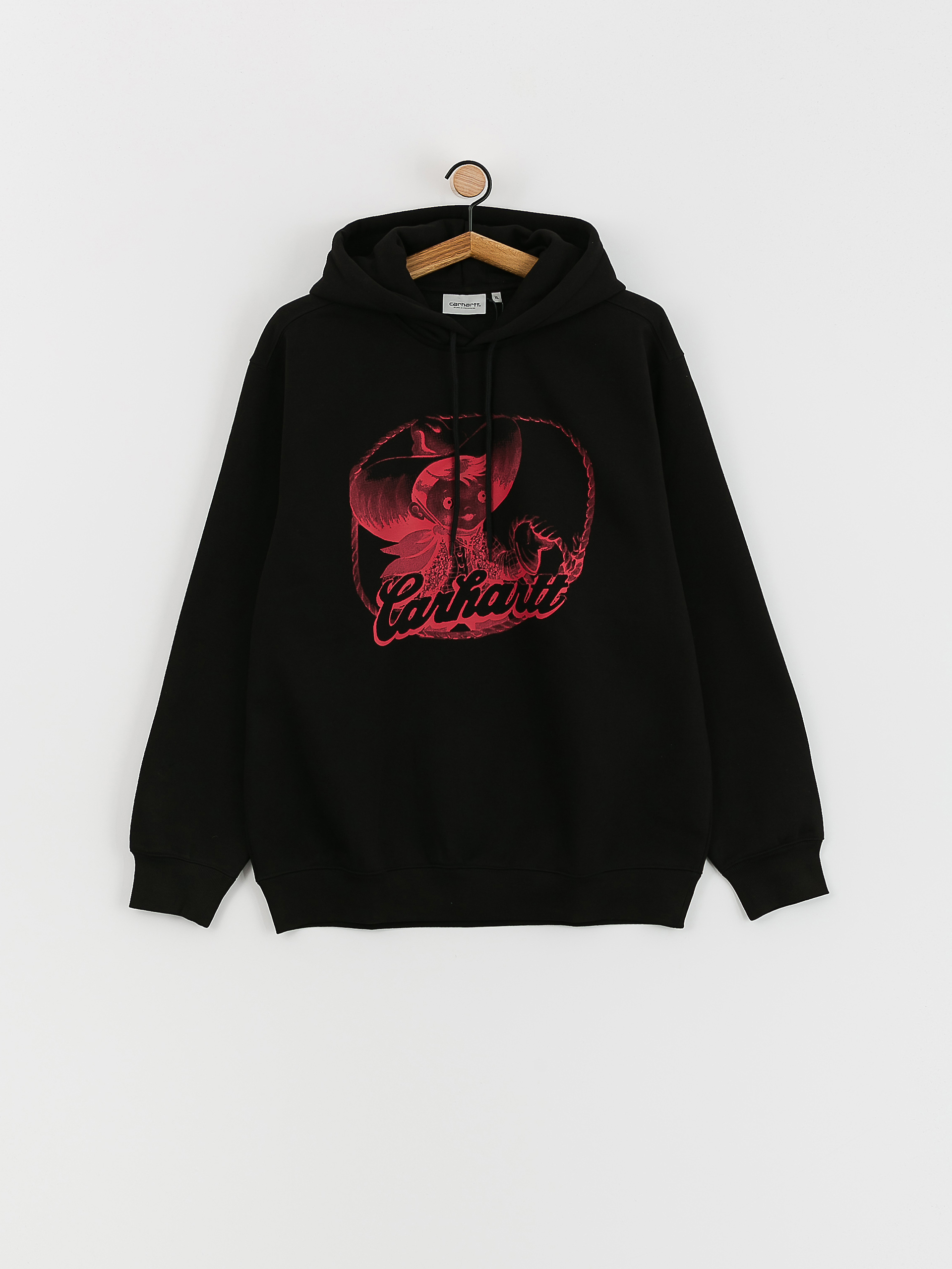 Bluza z kapturem Carhartt WIP Buddy HD (black/red)