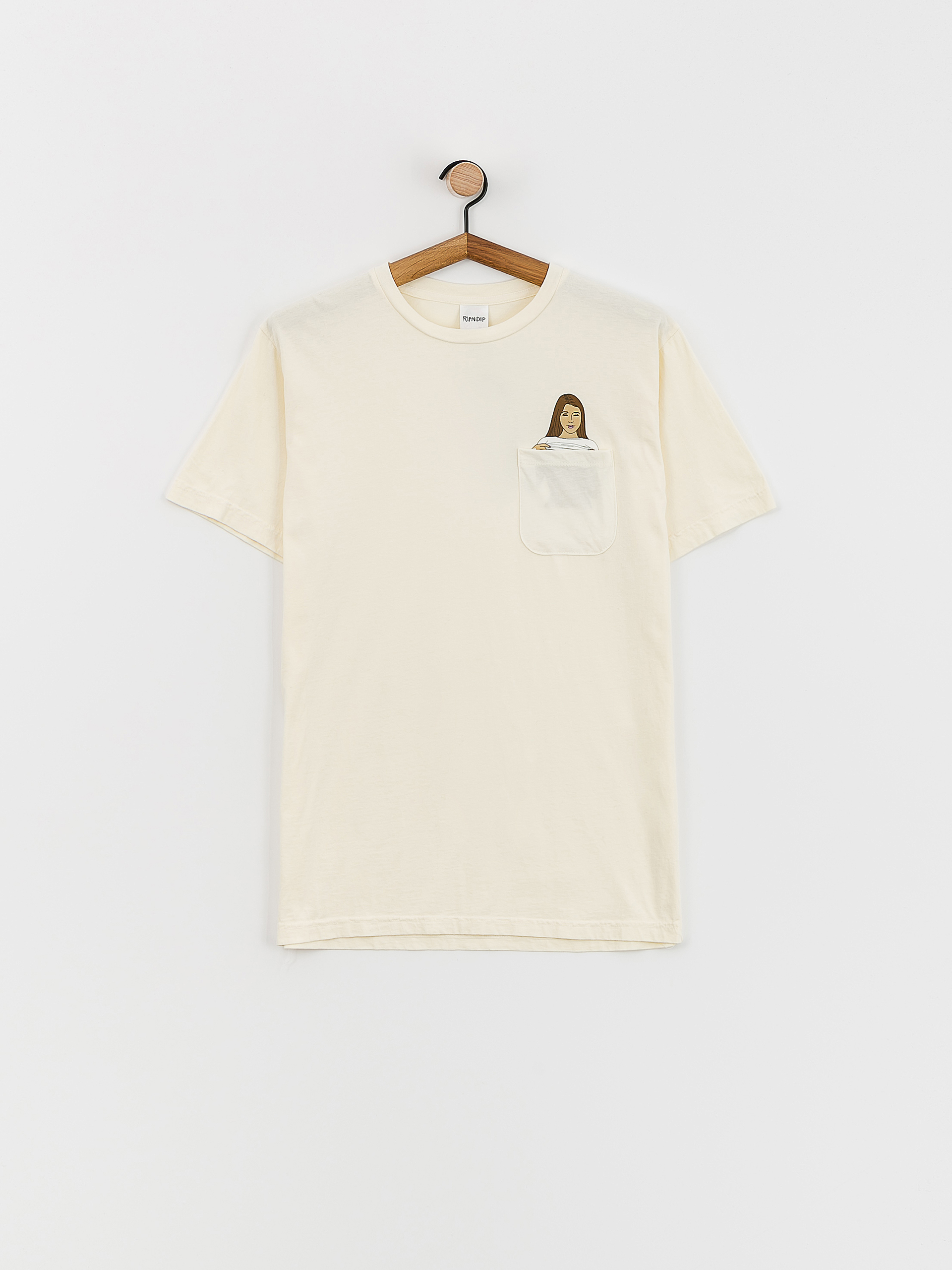 T-shirt RipNDip Flashing Kittys Pocket (natural)