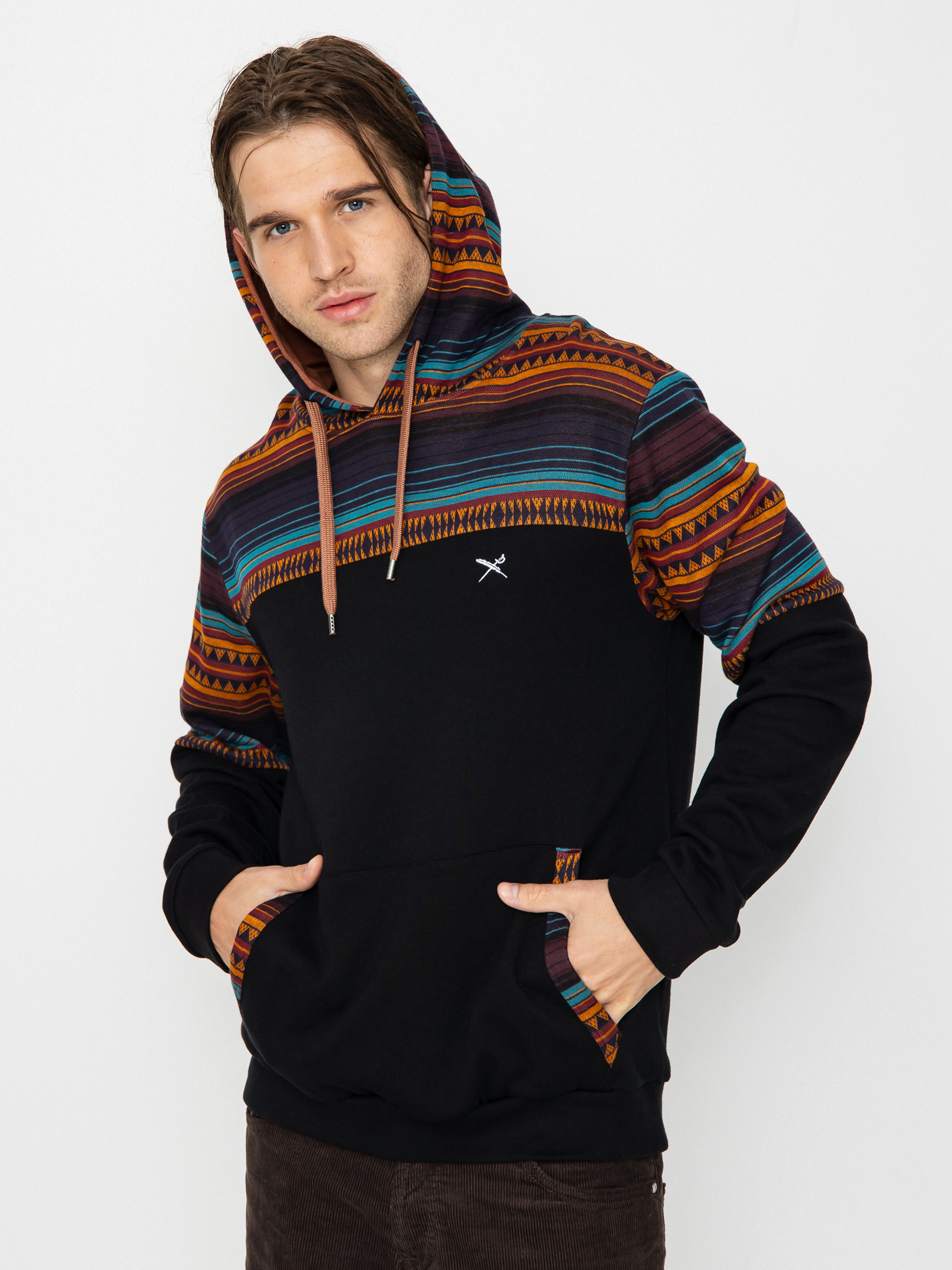 Bluza z kapturem Iriedaily Vintachi Block HD (black)