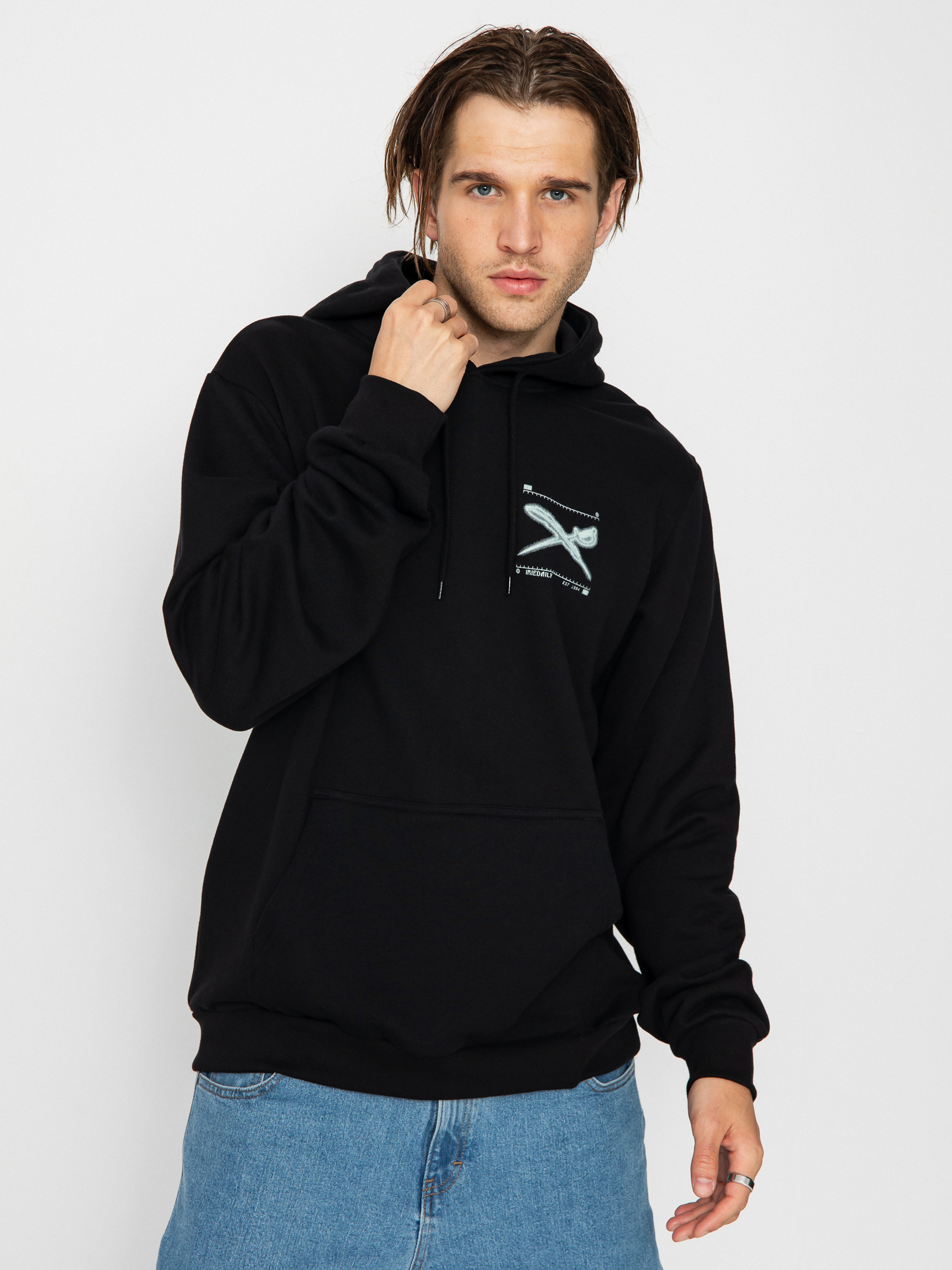 Bluza z kapturem Iriedaily Rayfinger HD (black)