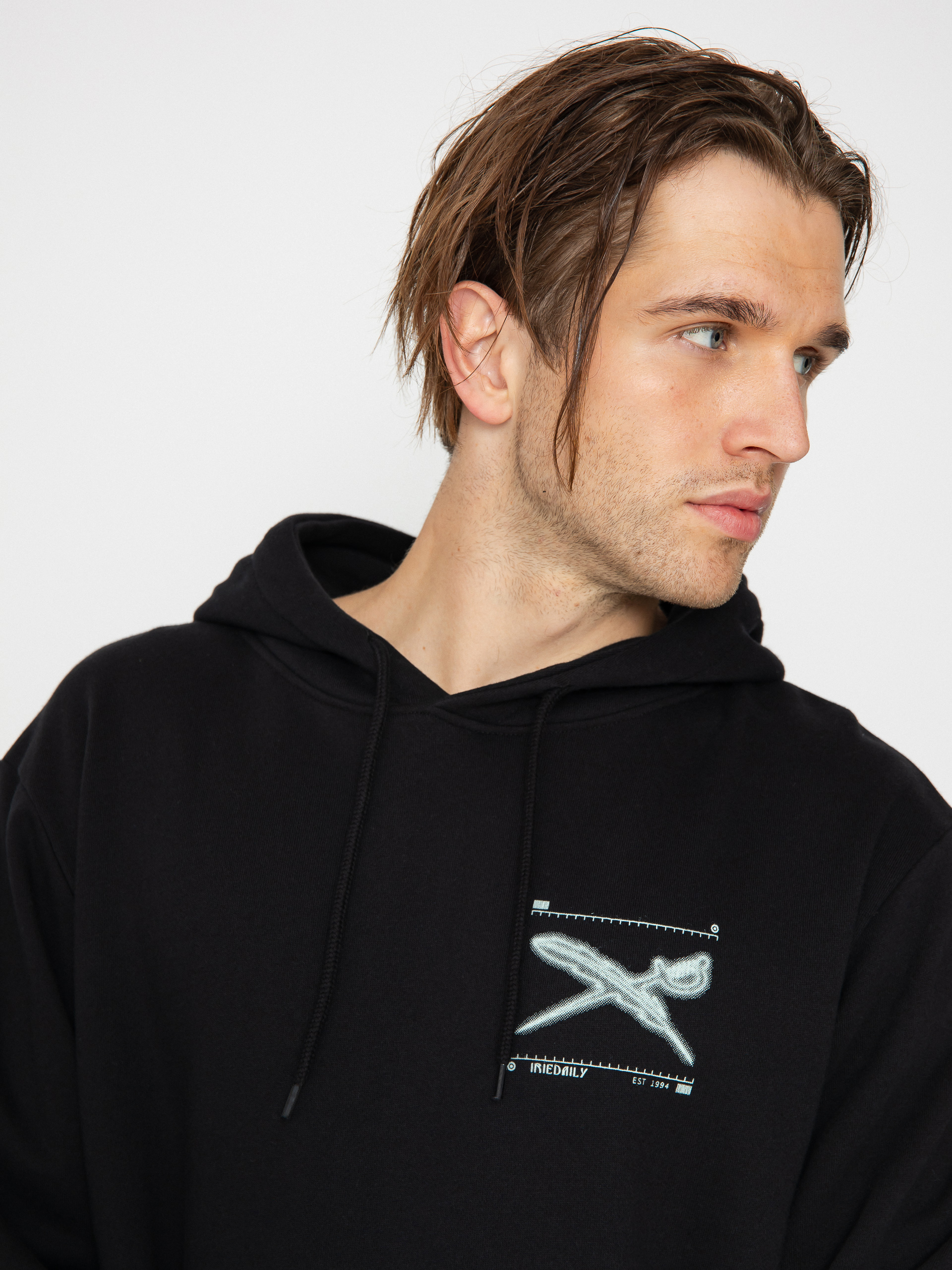 Bluza z kapturem Iriedaily Rayfinger HD (black)