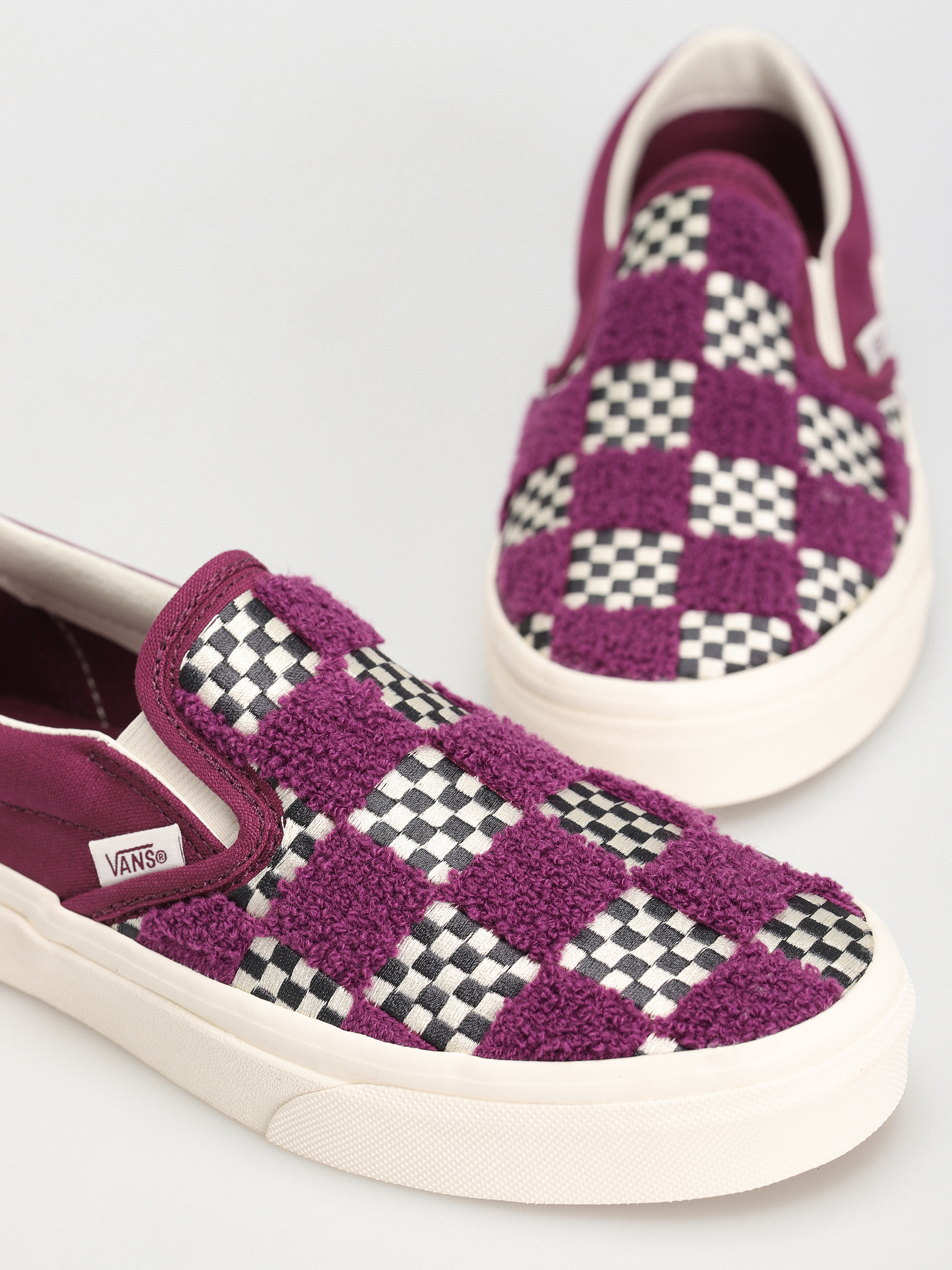 Buty Vans Classic Slip On (tufted check dark purple)