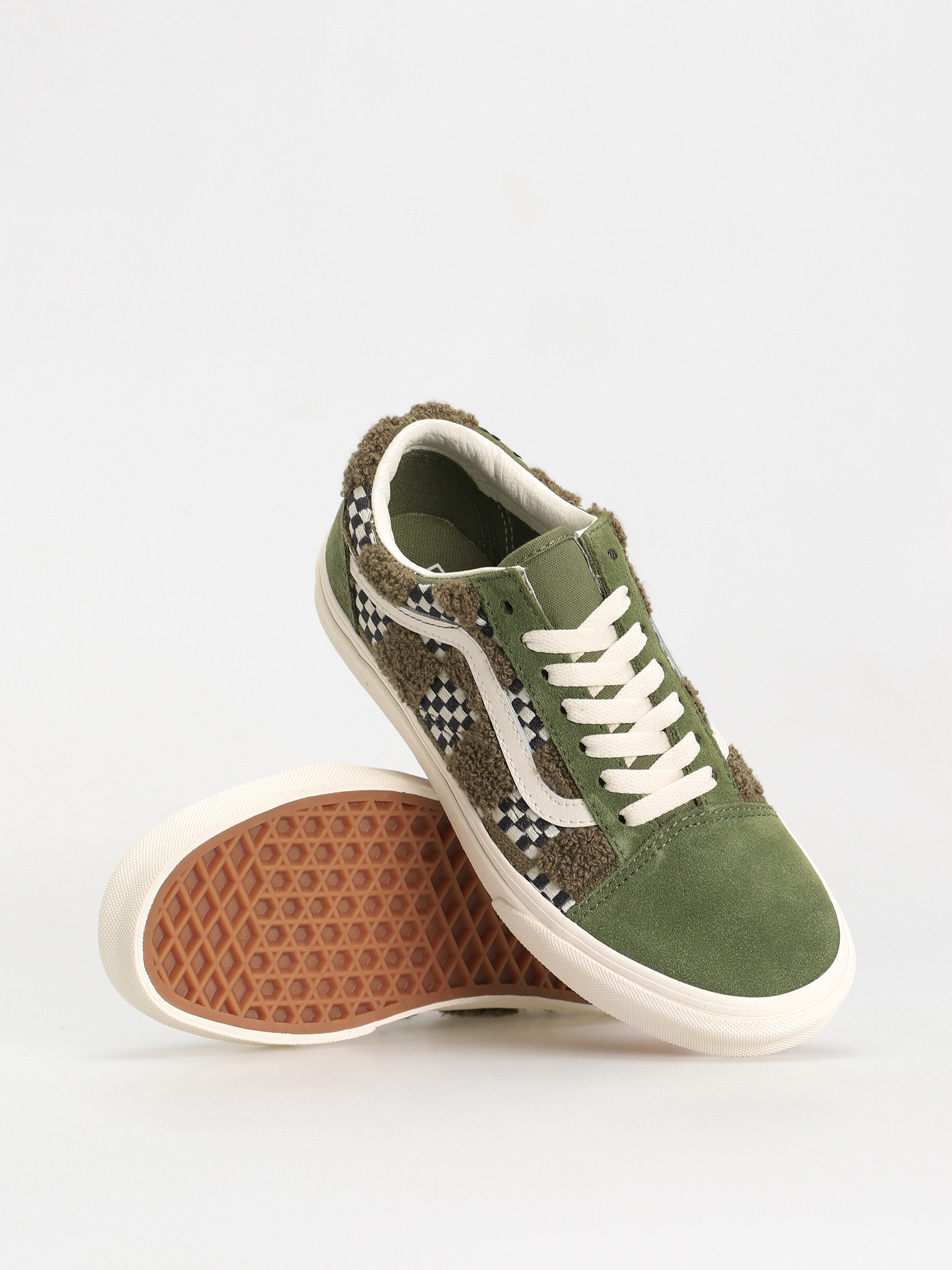 Buty Vans Old Skool (tufted check loden green)