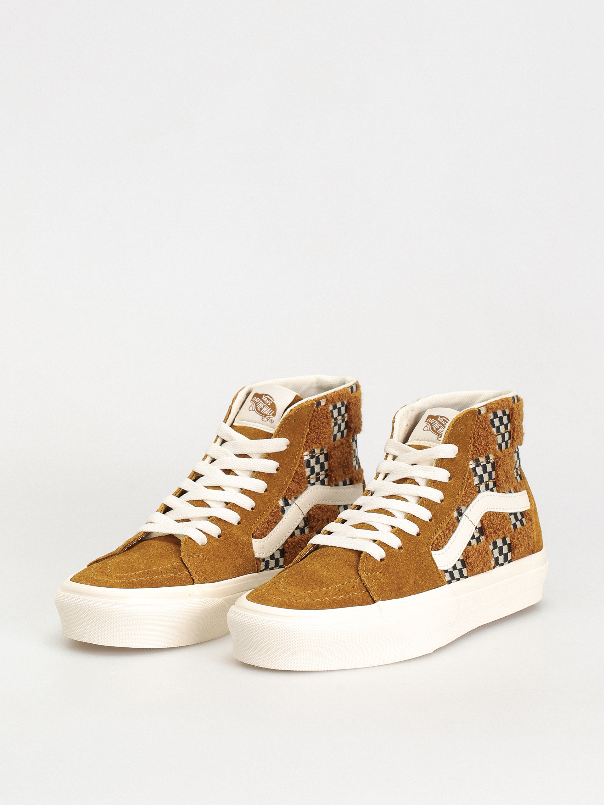 Buty Vans Sk8 Hi Tapered (tufted check golden brown)