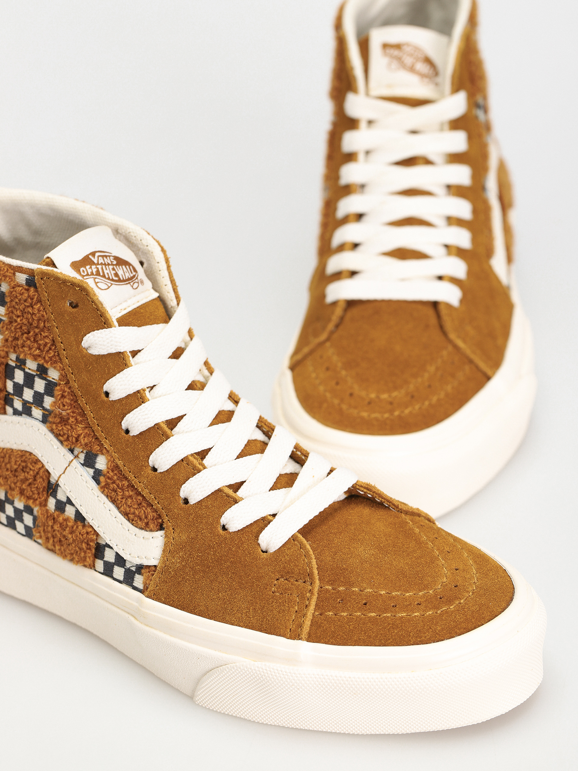 Buty Vans Sk8 Hi Tapered (tufted check golden brown)
