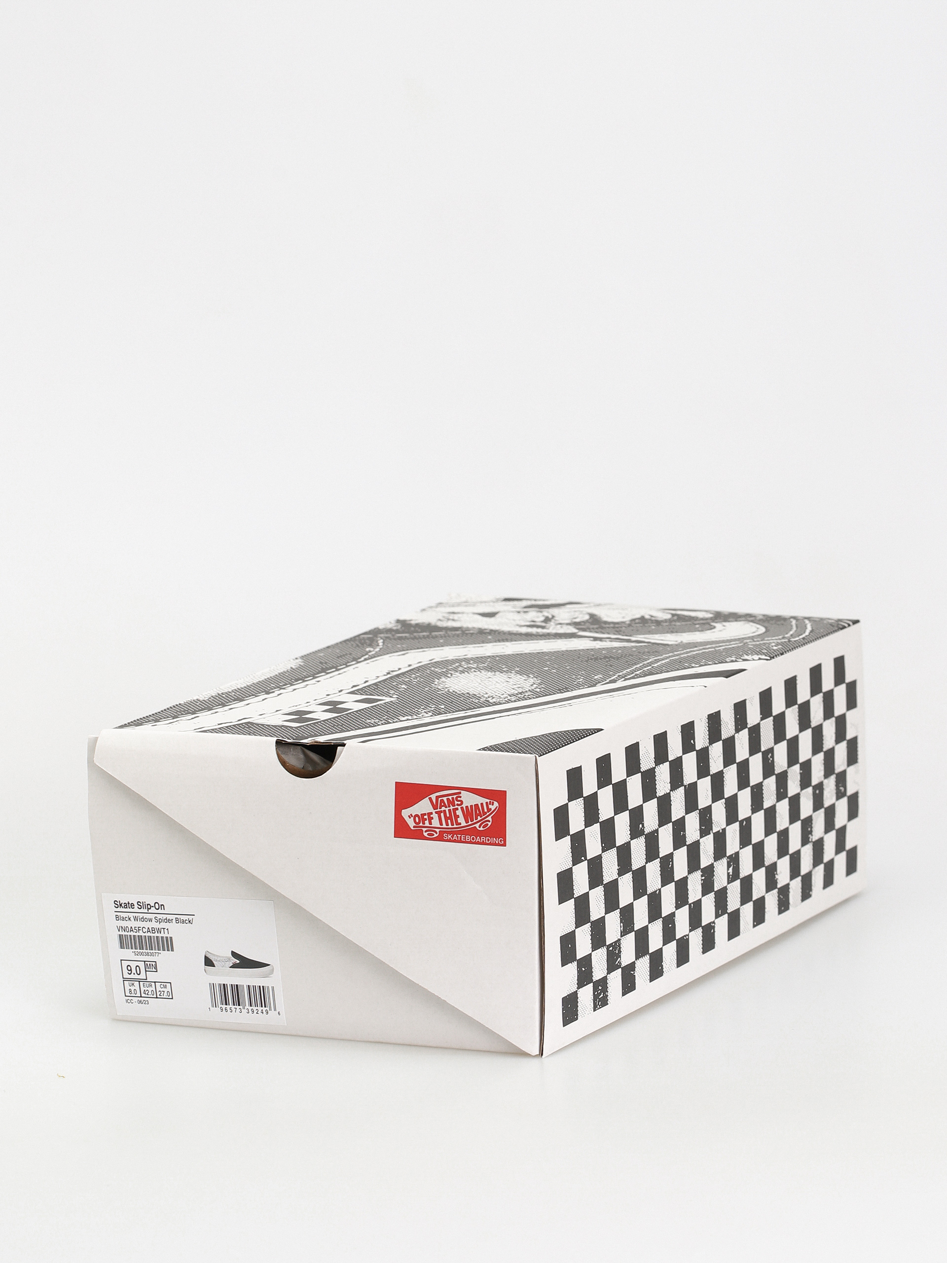 Buty Vans Skate Slip On (black widow spider black/white/red)