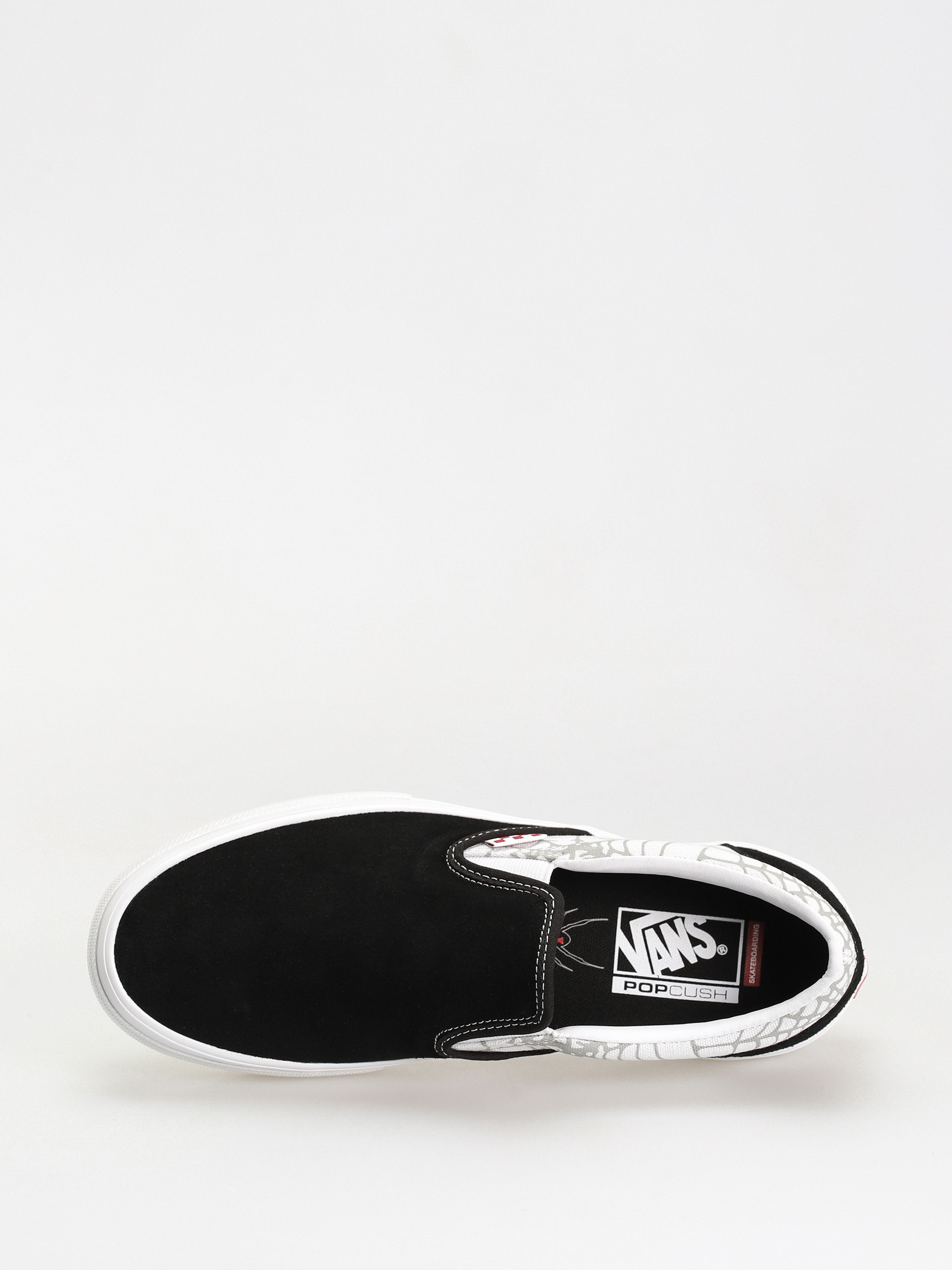 Buty Vans Skate Slip On (black widow spider black/white/red)
