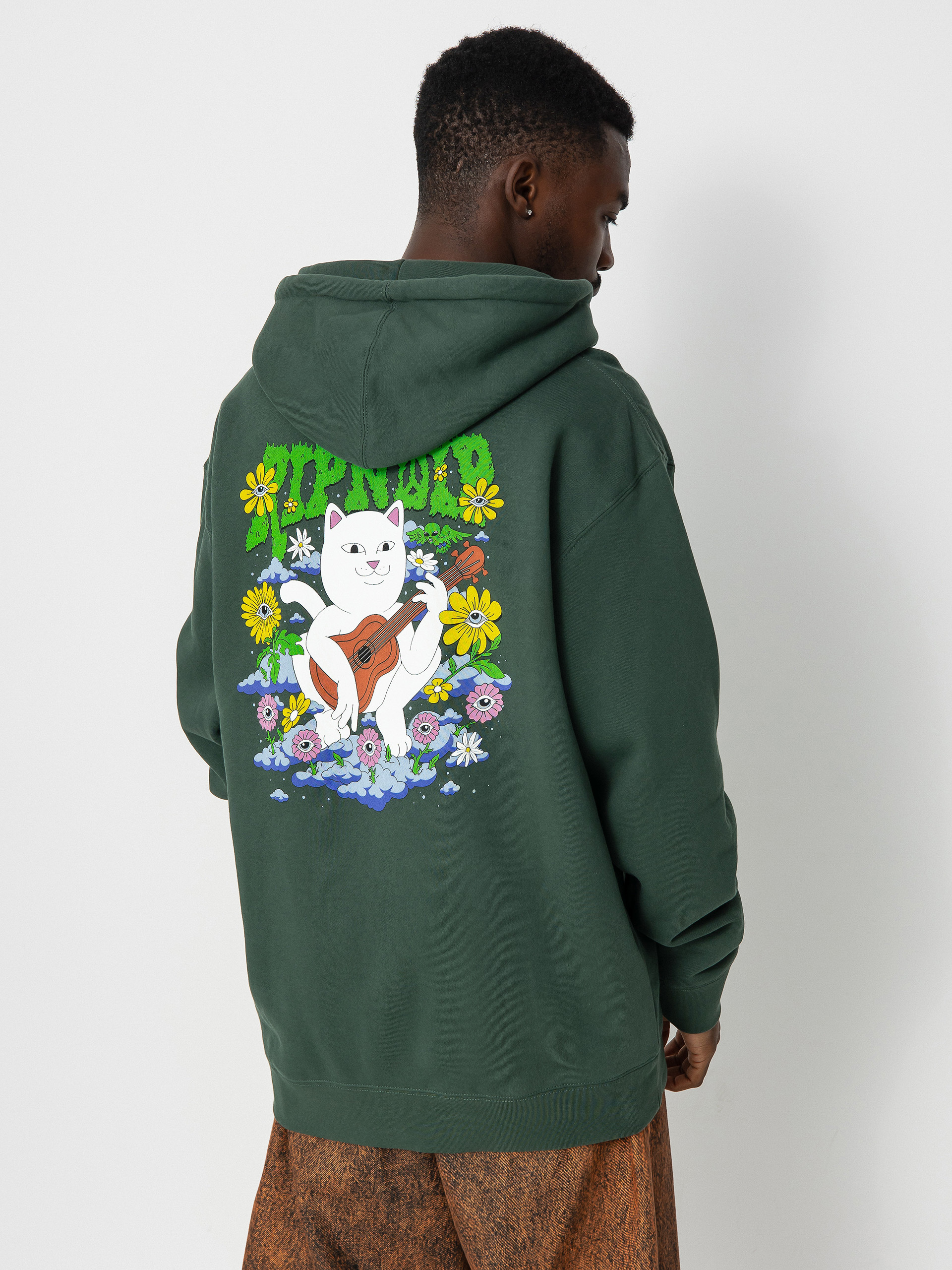 Bluza z kapturem RipNDip Boho Nerm HD (alpine green)