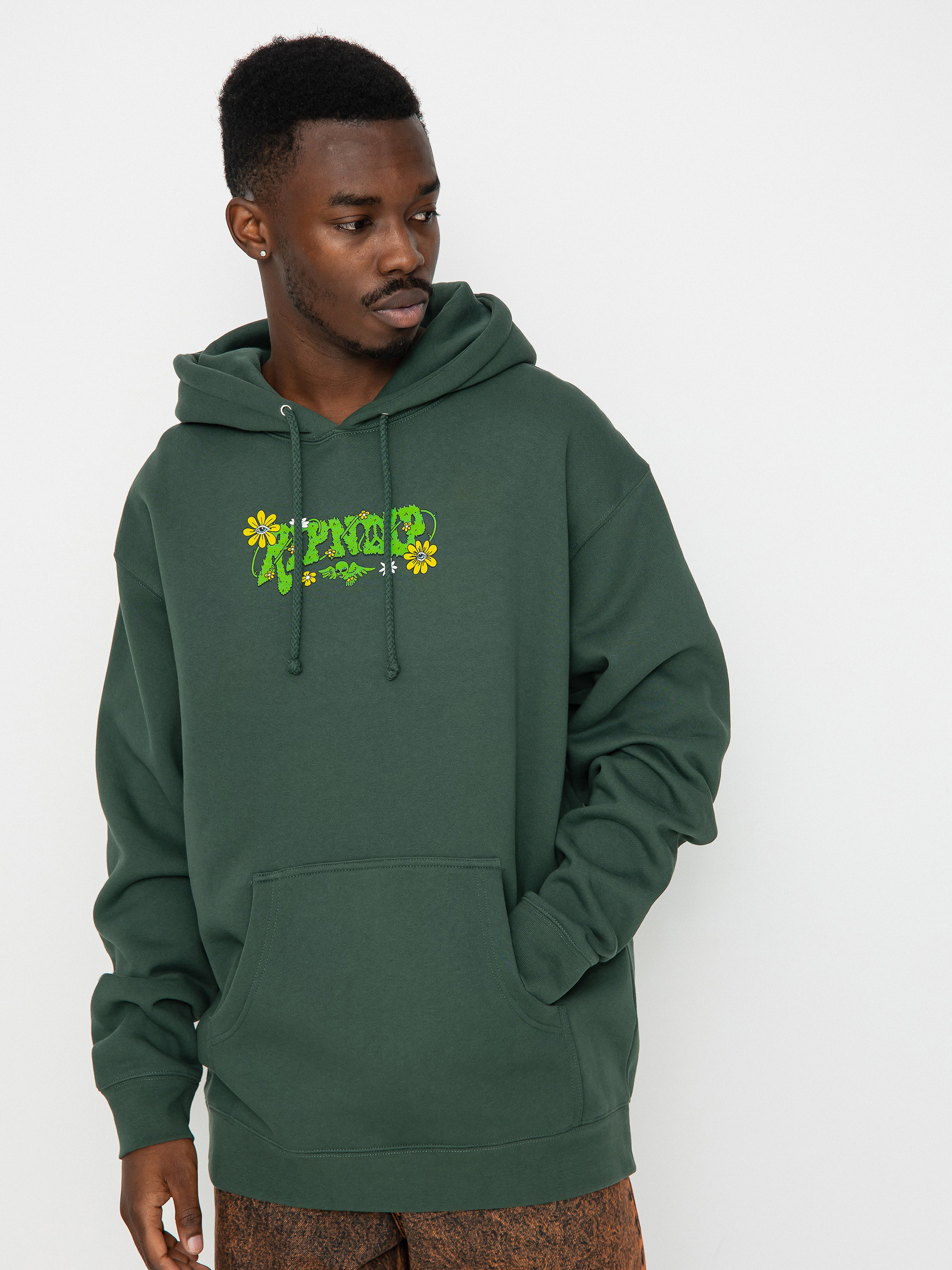 Bluza z kapturem RipNDip Boho Nerm HD (alpine green)