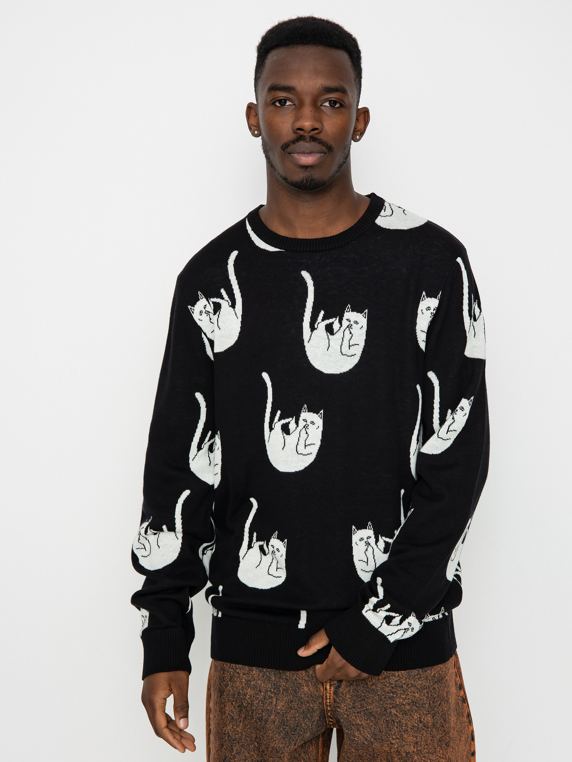 Sweter RipNDip Falling Nerm (black)
