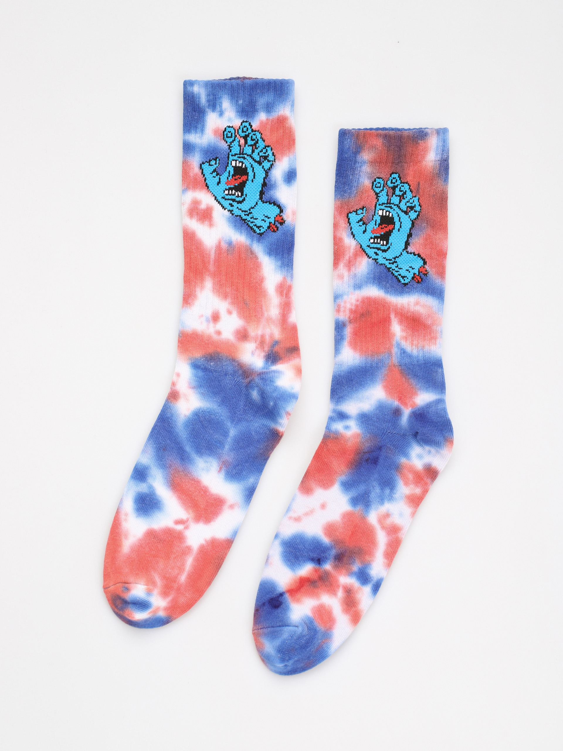 Skarpetki Santa Cruz Screaming Hand Tie Dye (white/cobalt/astro dust tiedye)